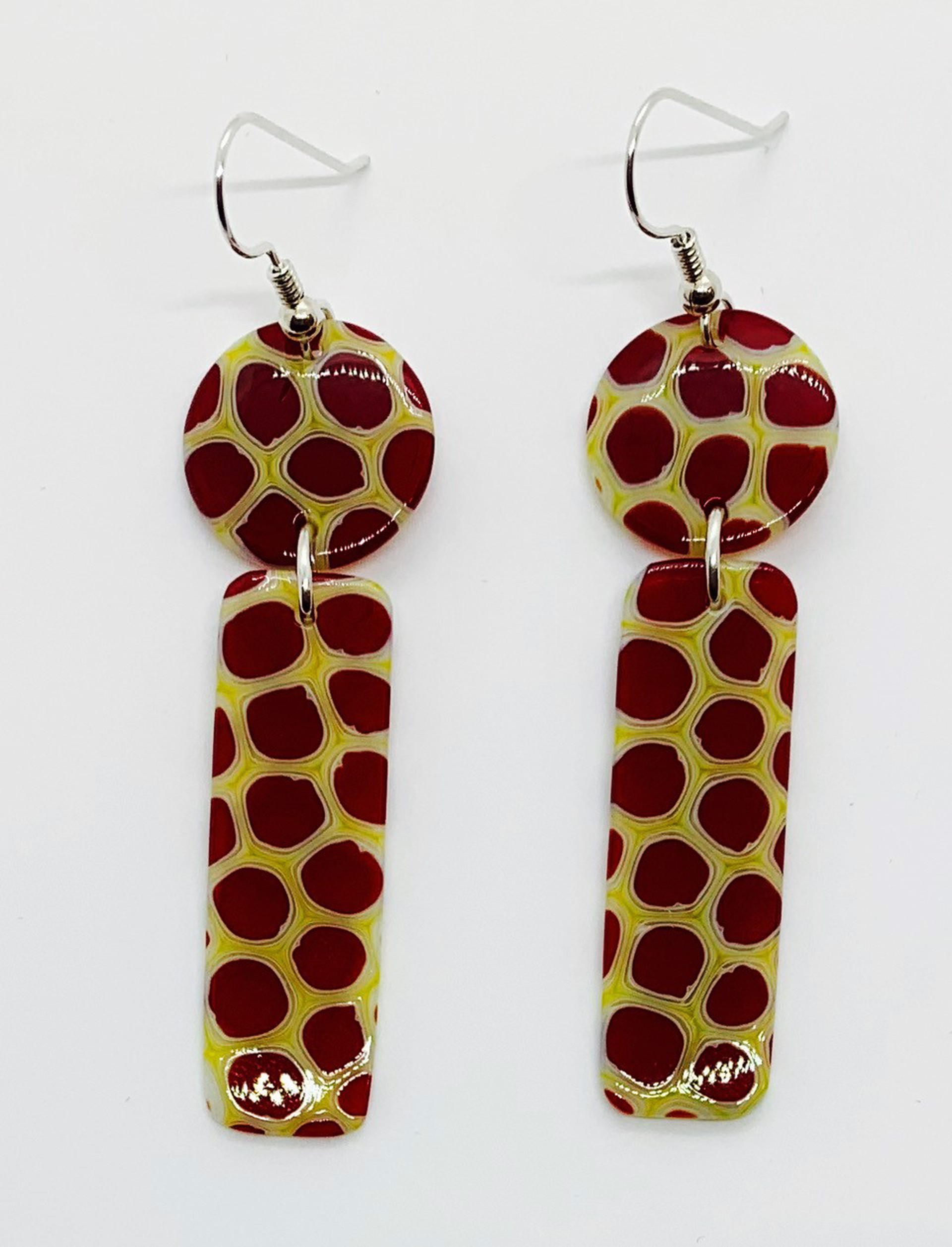 Murrini Earrings - Round Tail - Leopard by Chris Cox