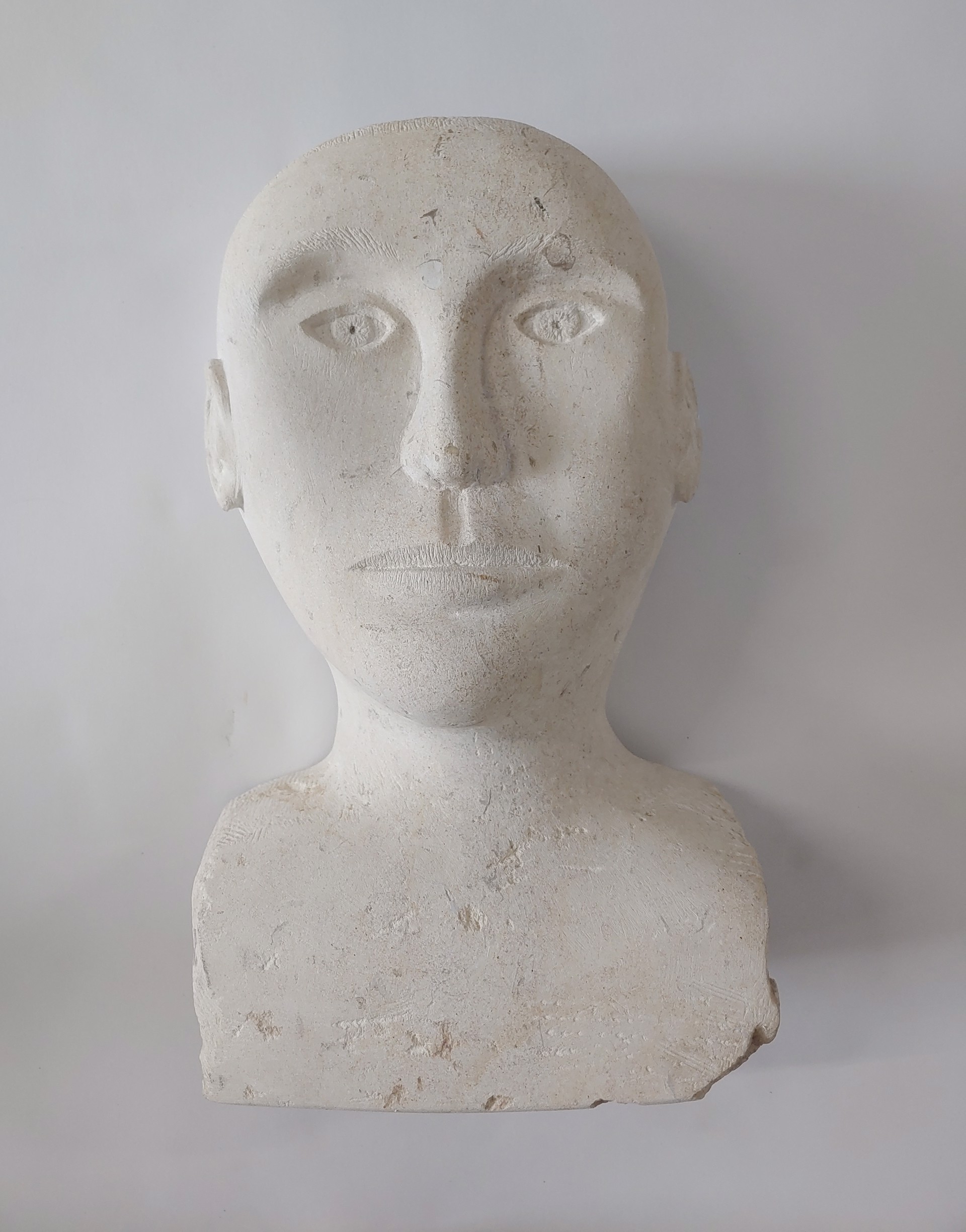 Stone Bust - Stone Sculpture by David Amdur
