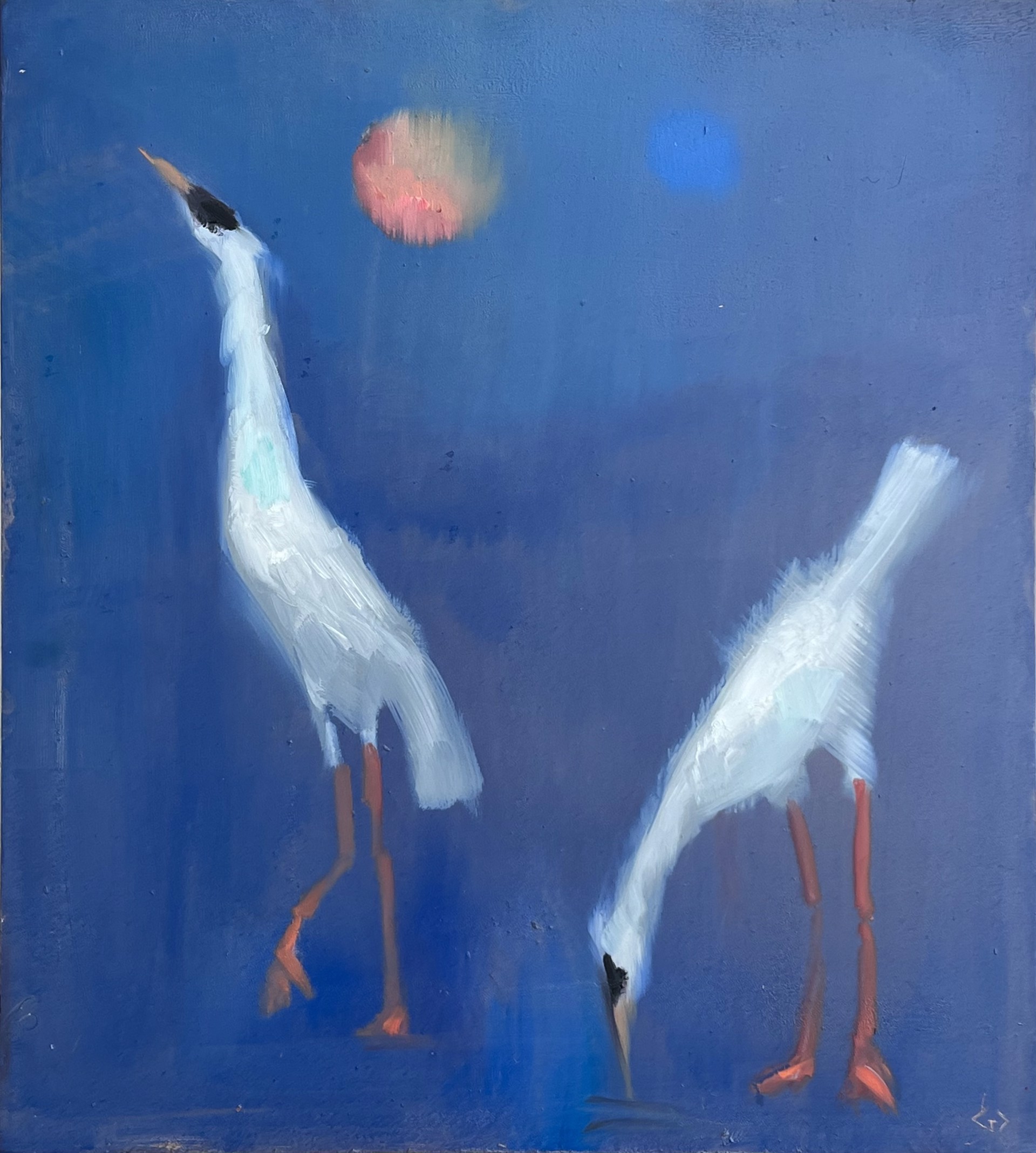 Two Cranes by Greg Decker