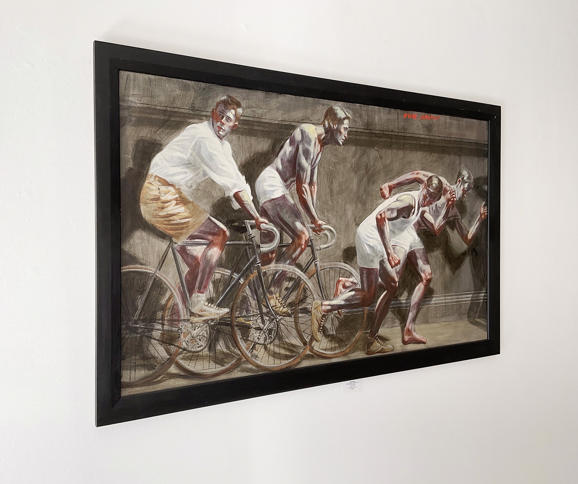Frieze with Two Athletes on Bikes by Mark Beard