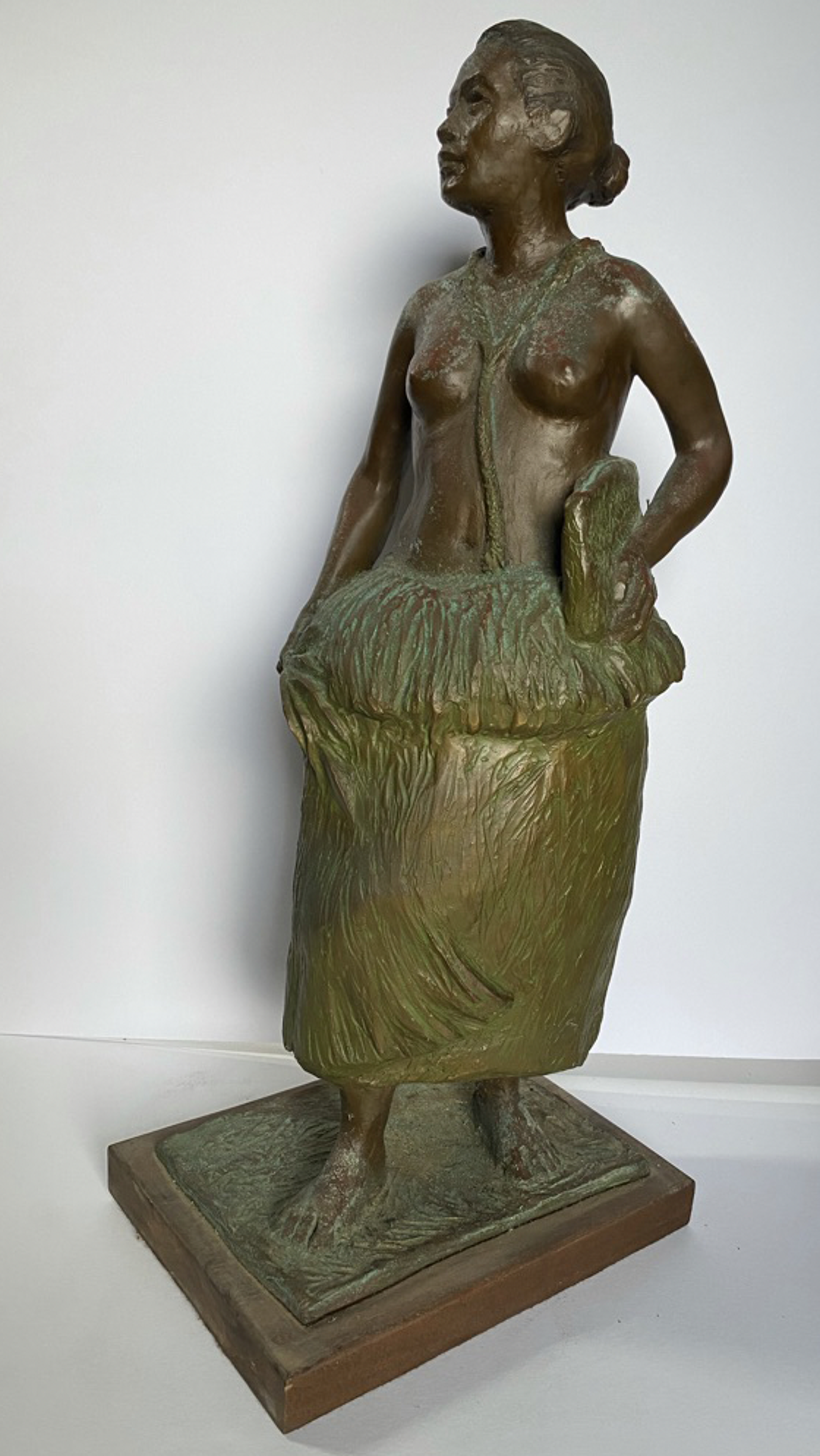 Lady Holding Leaf by A. LaMoyne Garside