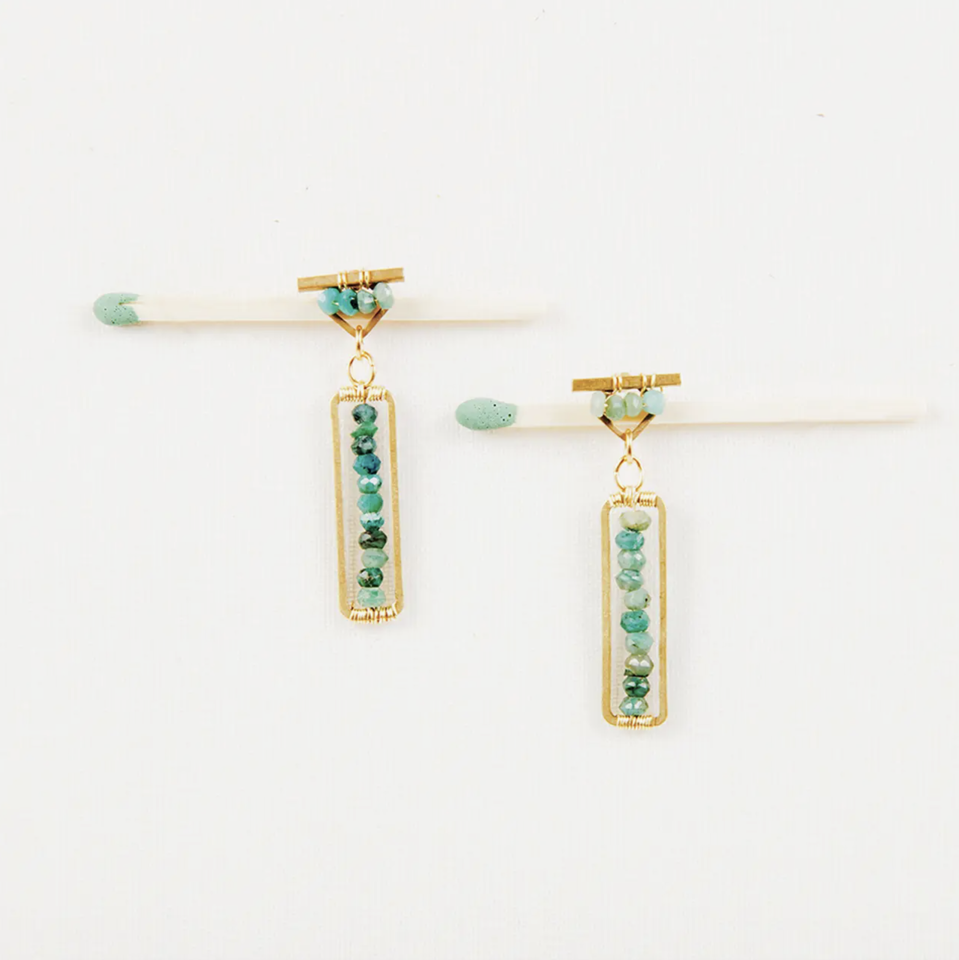 Chrysocolla Rondell Post Earrings by Altiplano