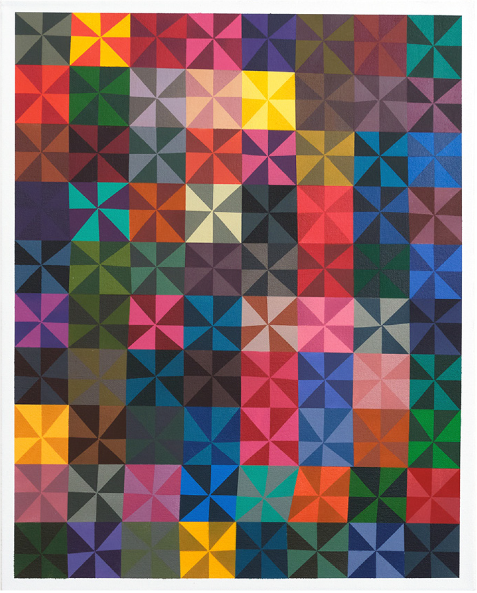 Untitled (Large 80 Pinwheel Grid II) by Christopher Cascio