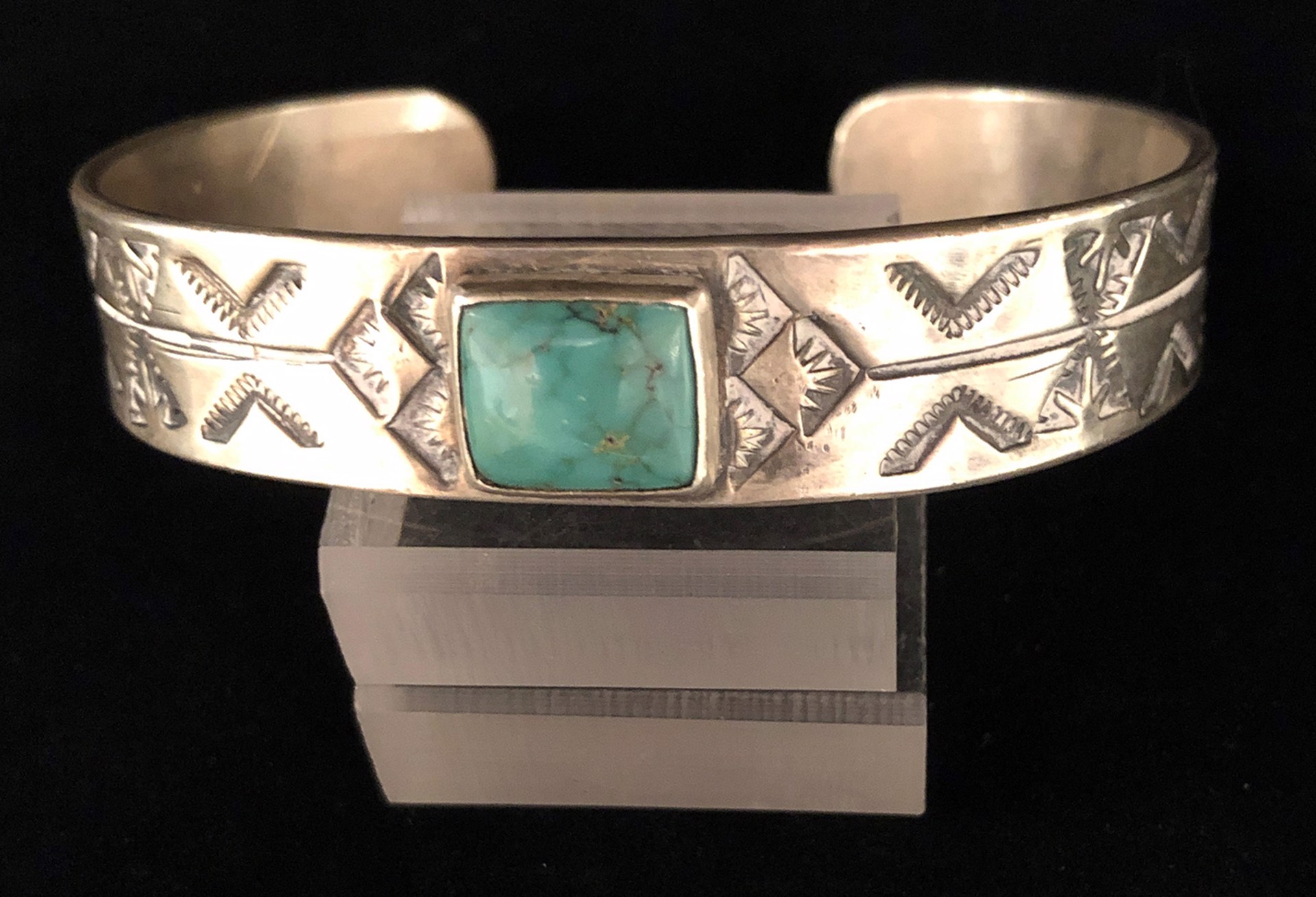 Native American Silver and Turquoise Cuff