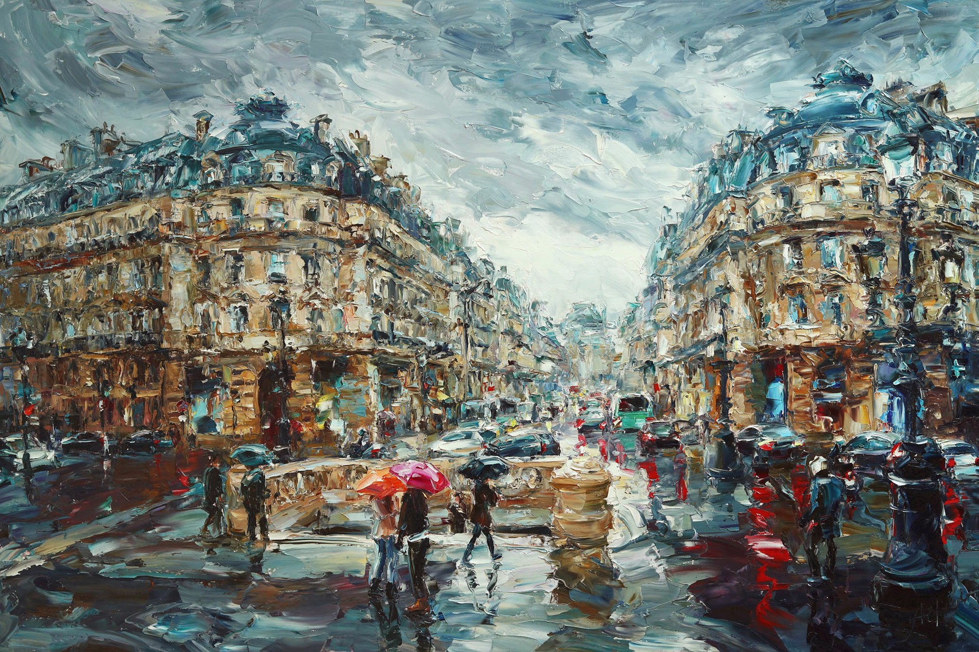 Rainy Day in Paris by Lyudmila AGRICH