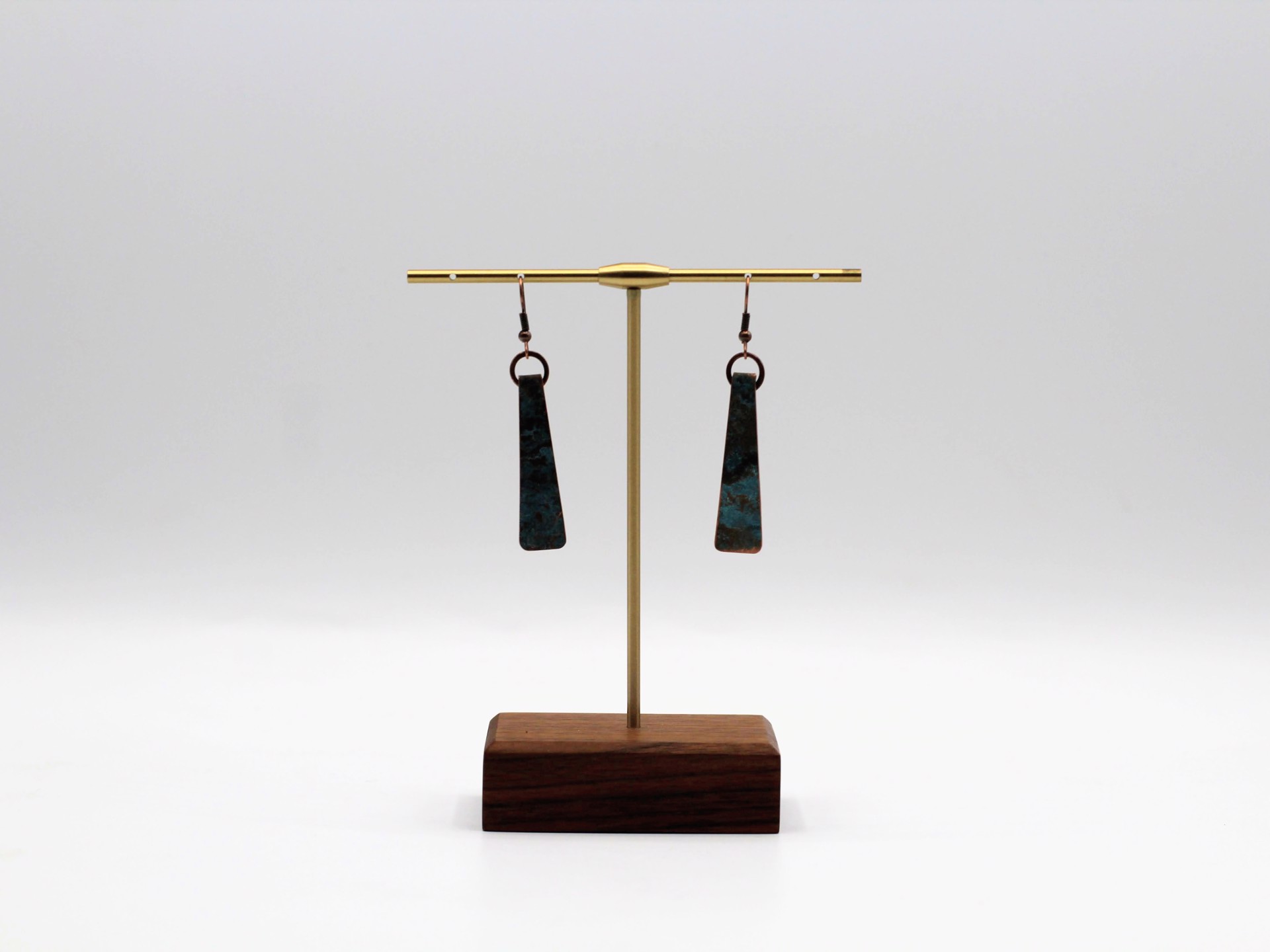 Aged Copper Earrings by Kay Langland