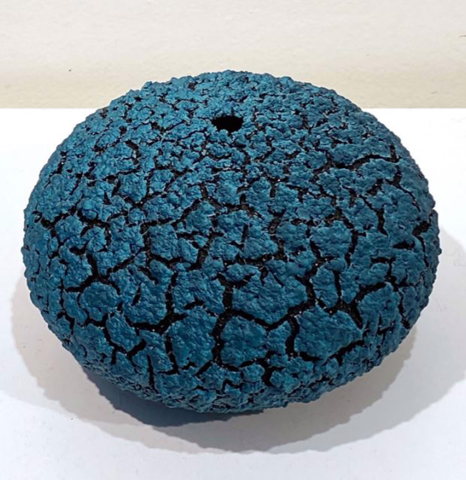 Urchin Vessel - Turquoise Green - Peacock 137 by Randy O' Brien