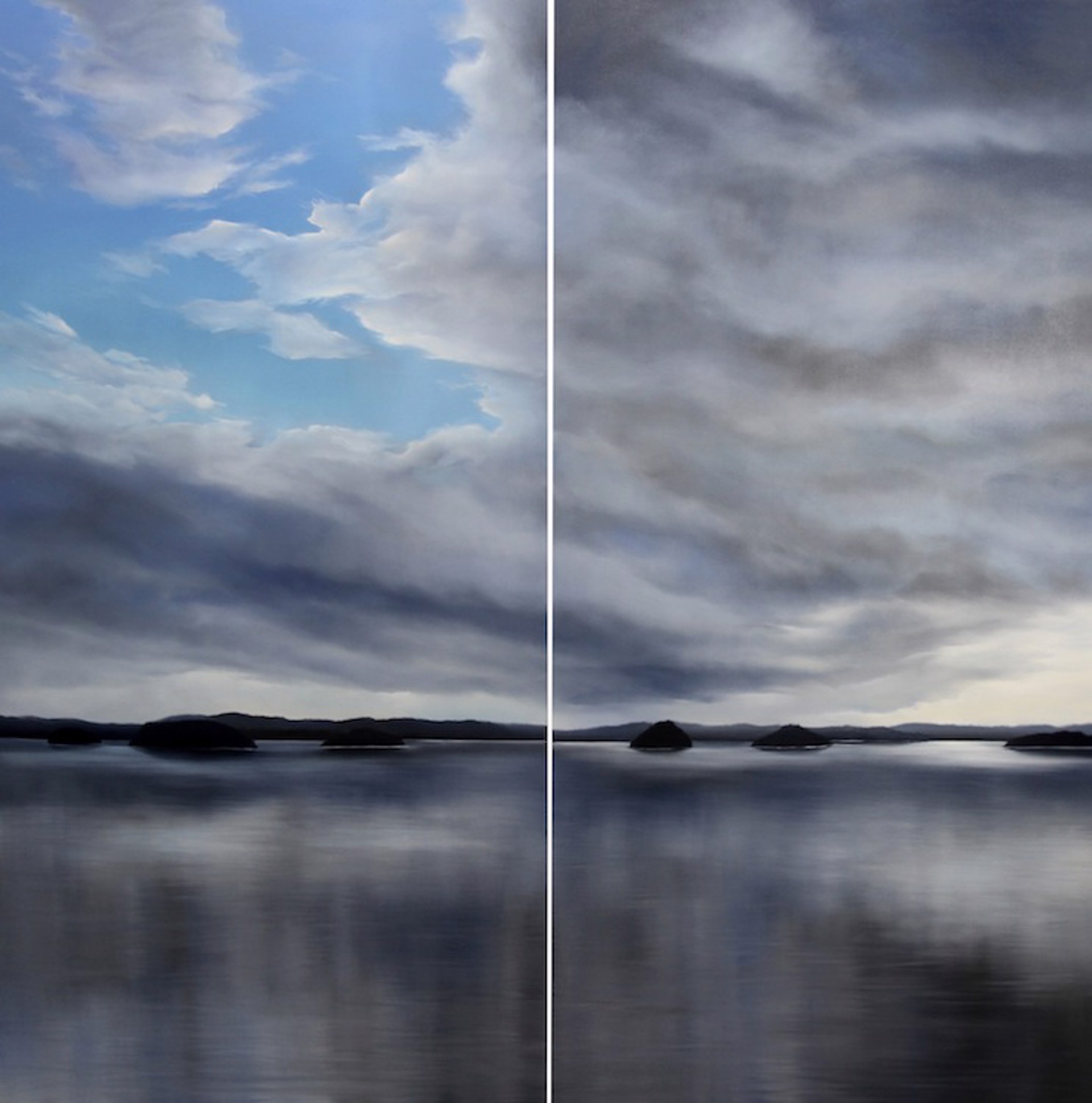 Escape to Beauty - diptych by Corrinne Wolcoski