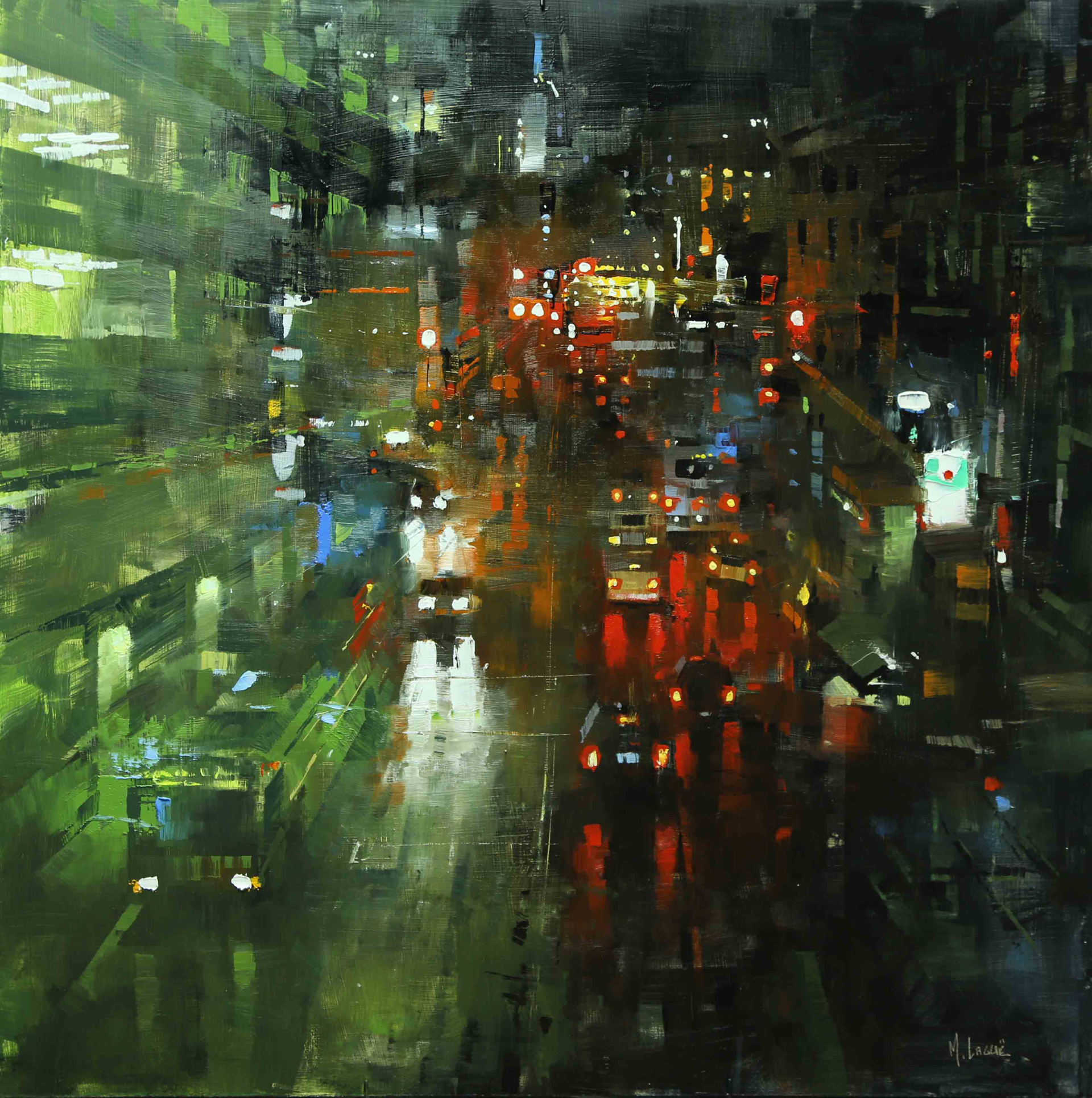 Traffic at Night by Mark Lague