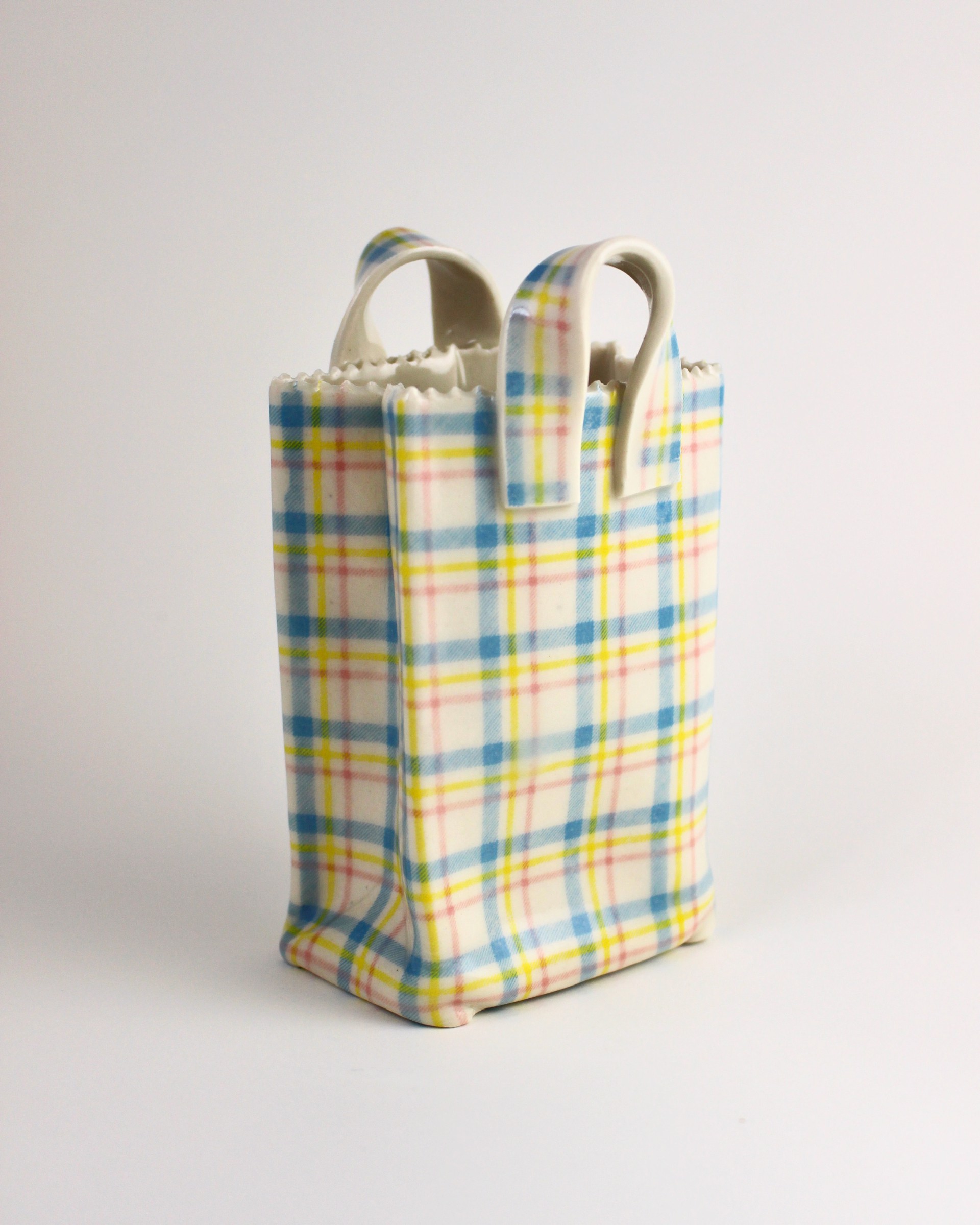 Plaid Bag with Handles, AKA Plaidles by Chandra Beadleston