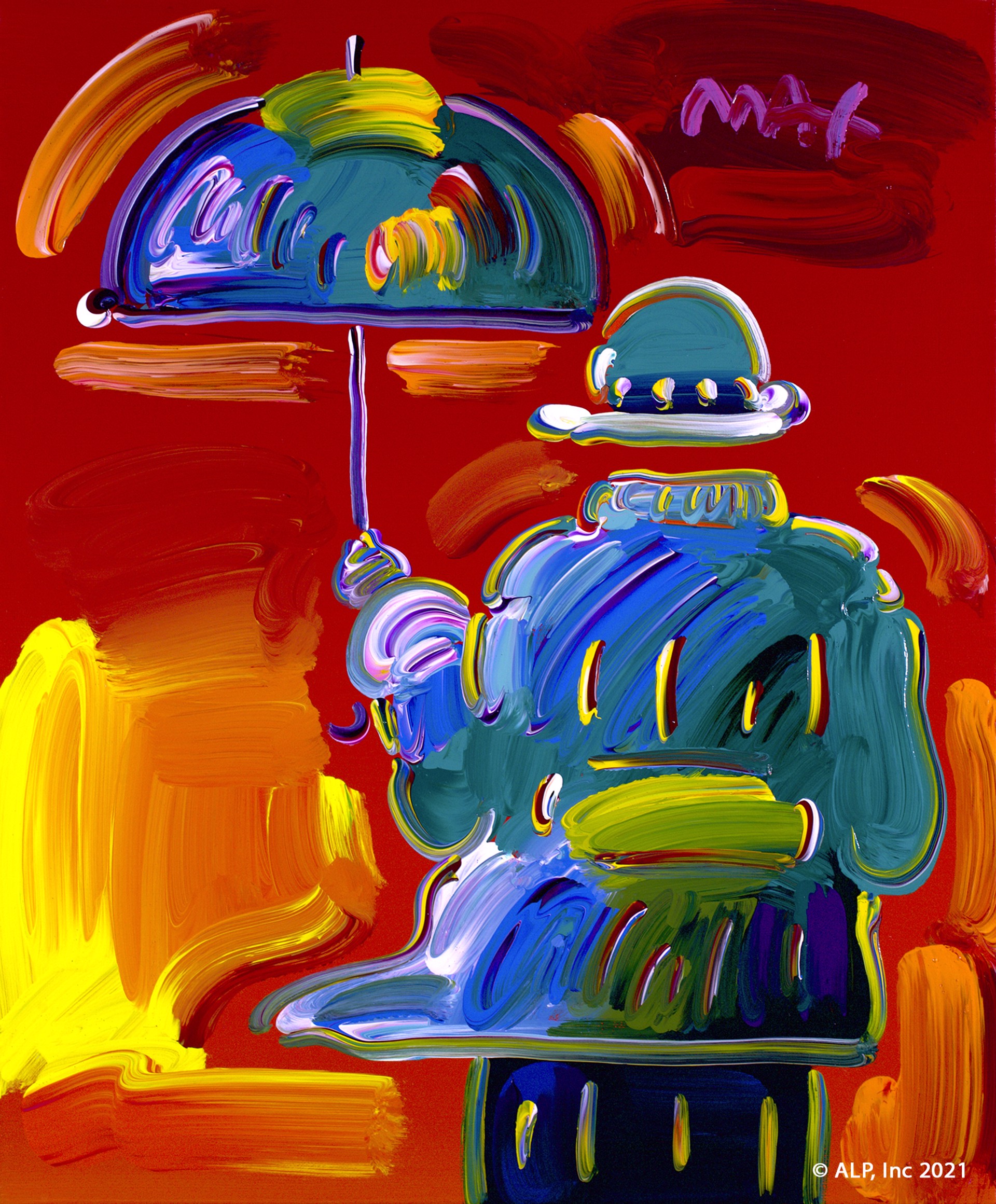 Umbrella Man on Blend by Peter Max