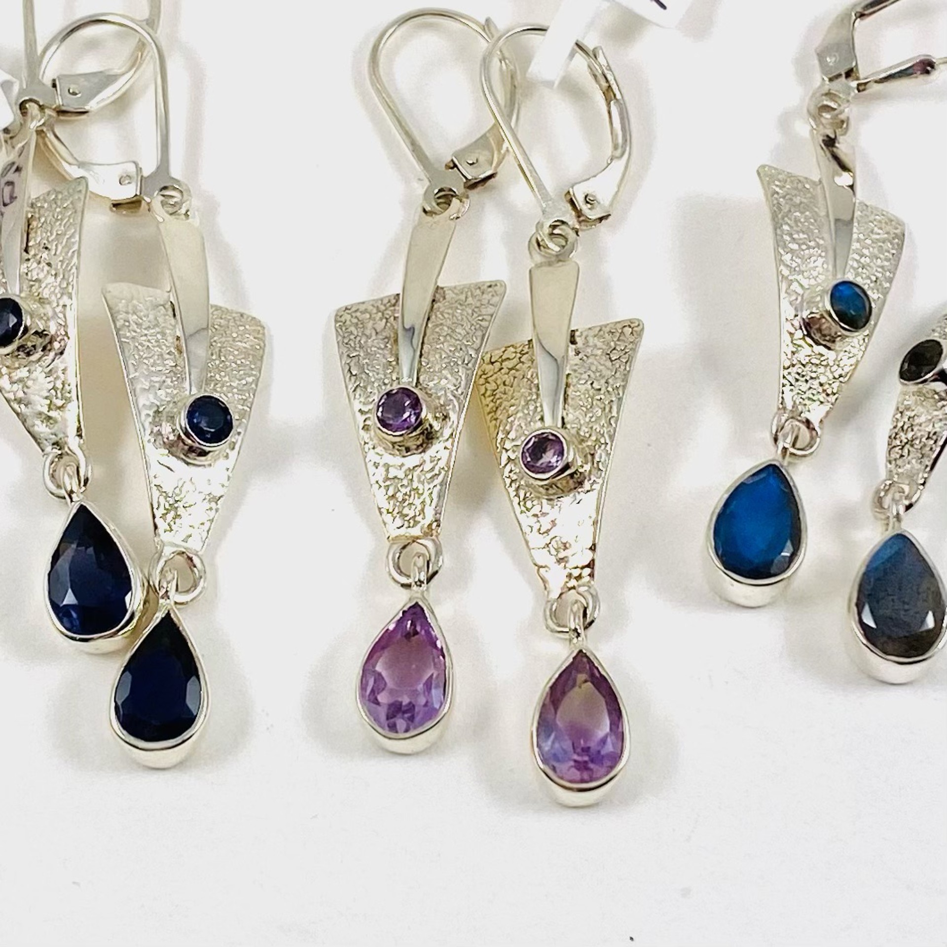 SE 3204 Earrings Iolite, Labradorite or Amythyst LIMITED by Monica Mehta