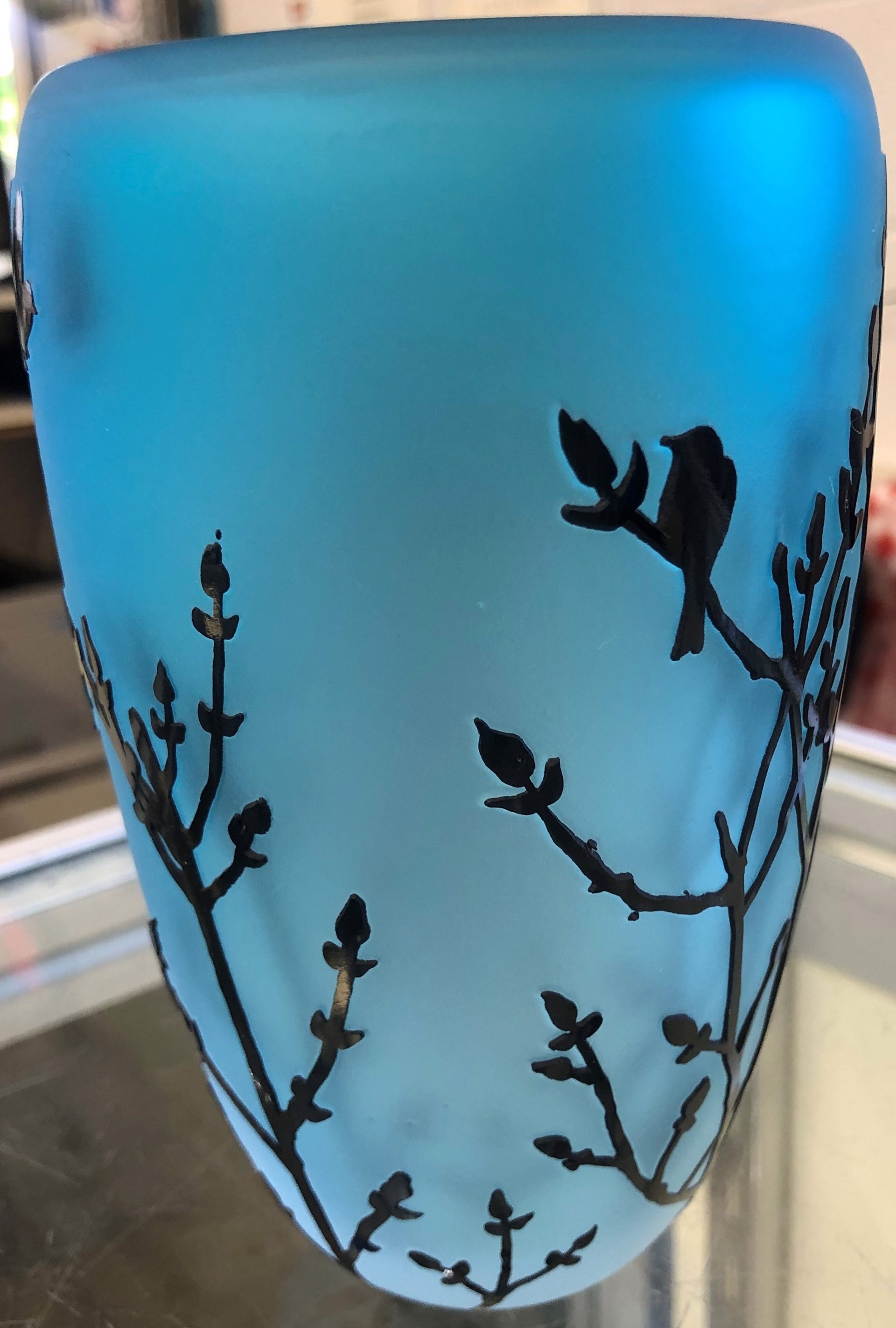 Copper Blue Vase by Carol Nesbitt