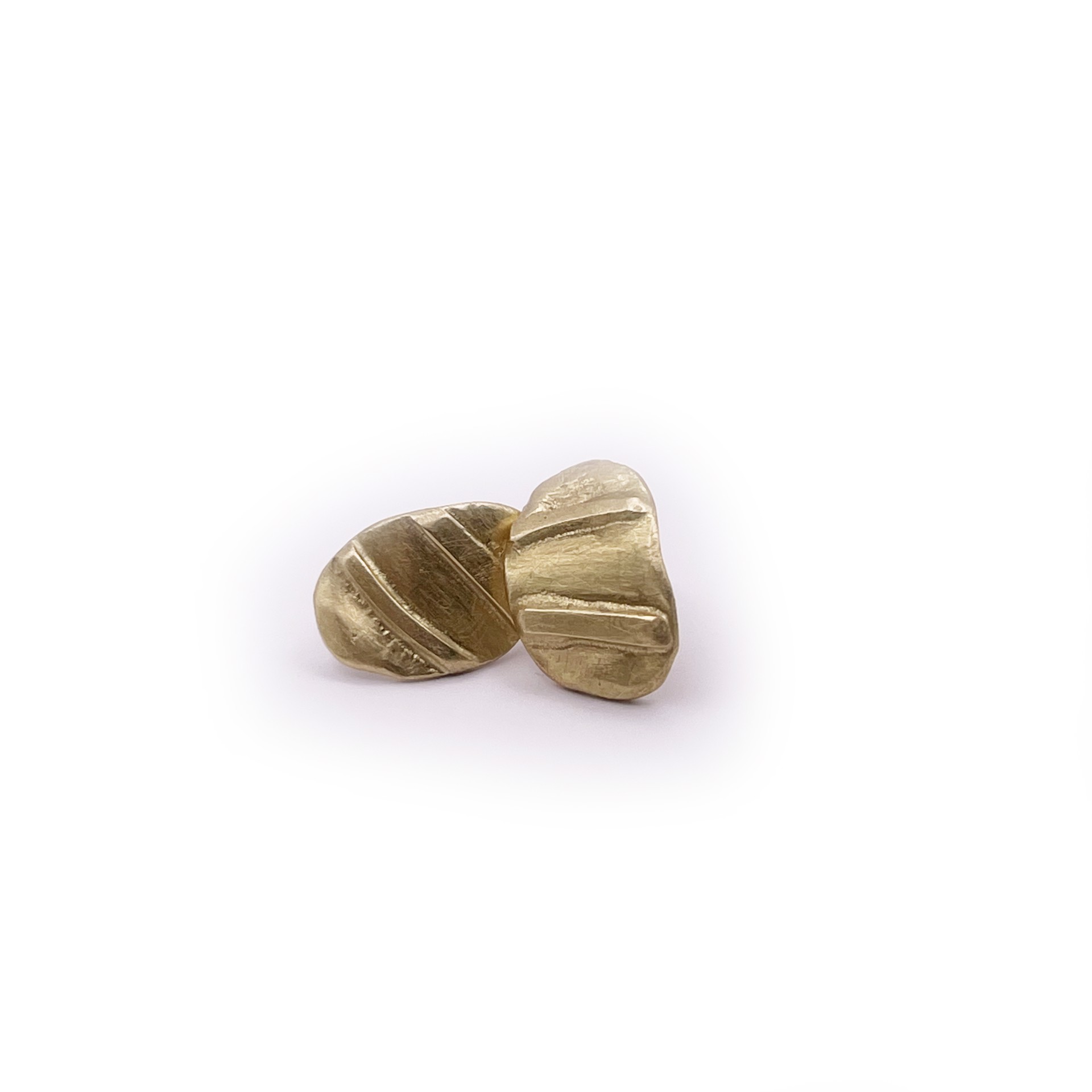 LLE3- Lifeline Large Curved Studs (18k Gold) by Leandra Hill