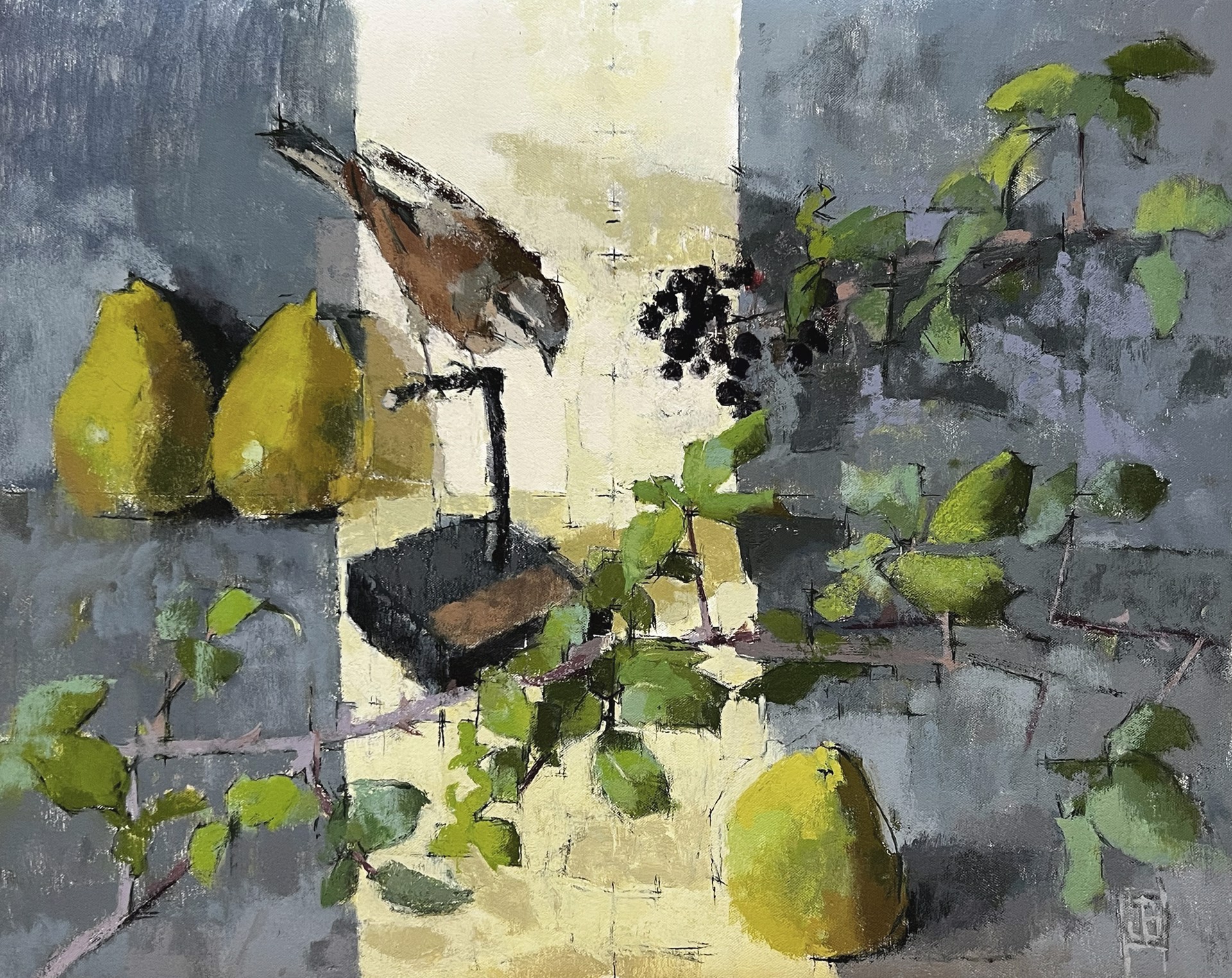 Bramble with Bird by Jill Barthorpe