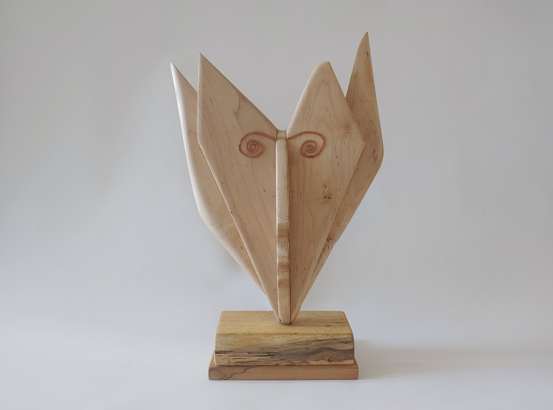 Abstract Bust - Wood Sculpture by David Amdur