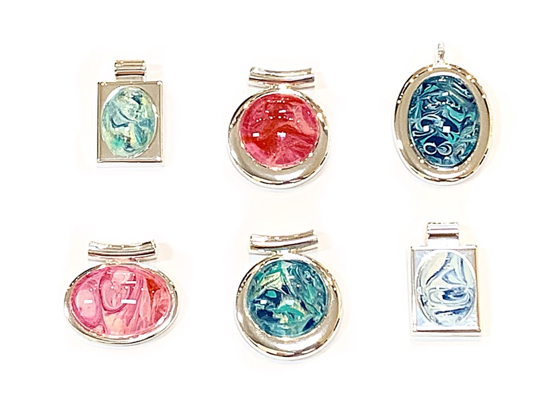 Necklace - Assorted Fluid Art Pendants by Indigo Desert Ranch - Jewelry