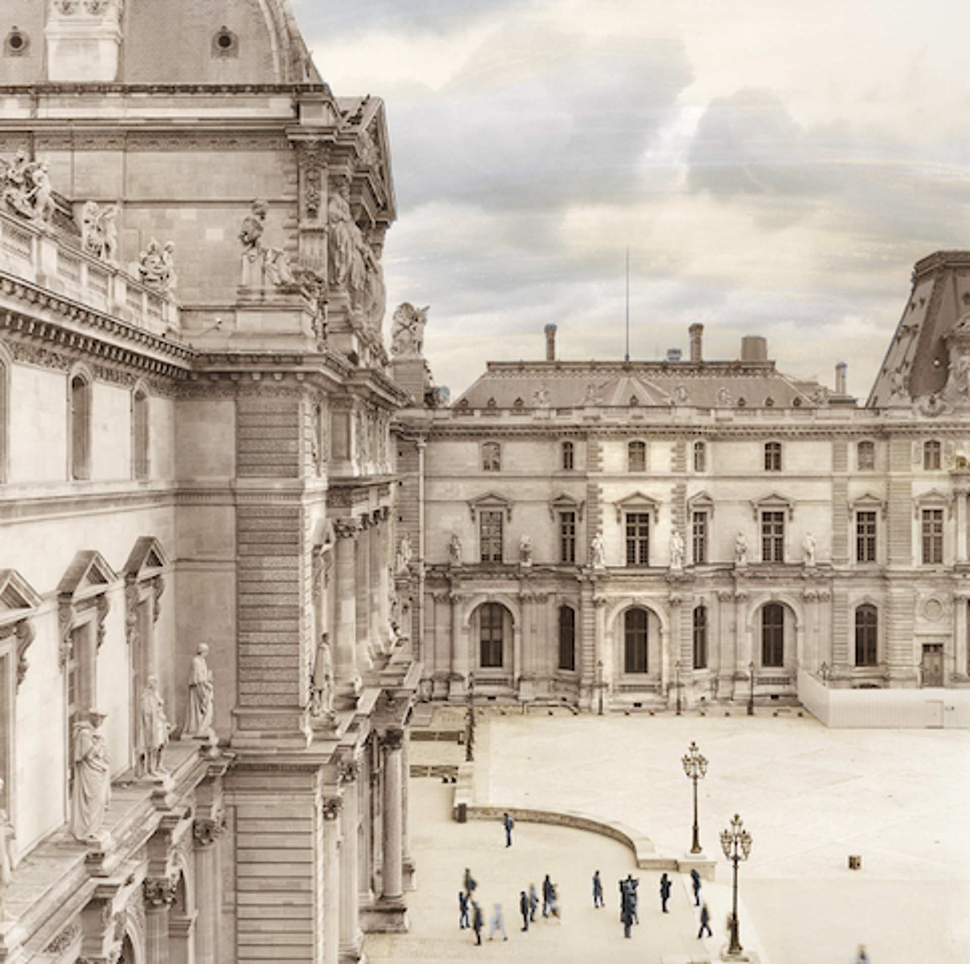 Courtyard at the Louvre by Andrew Sovjani