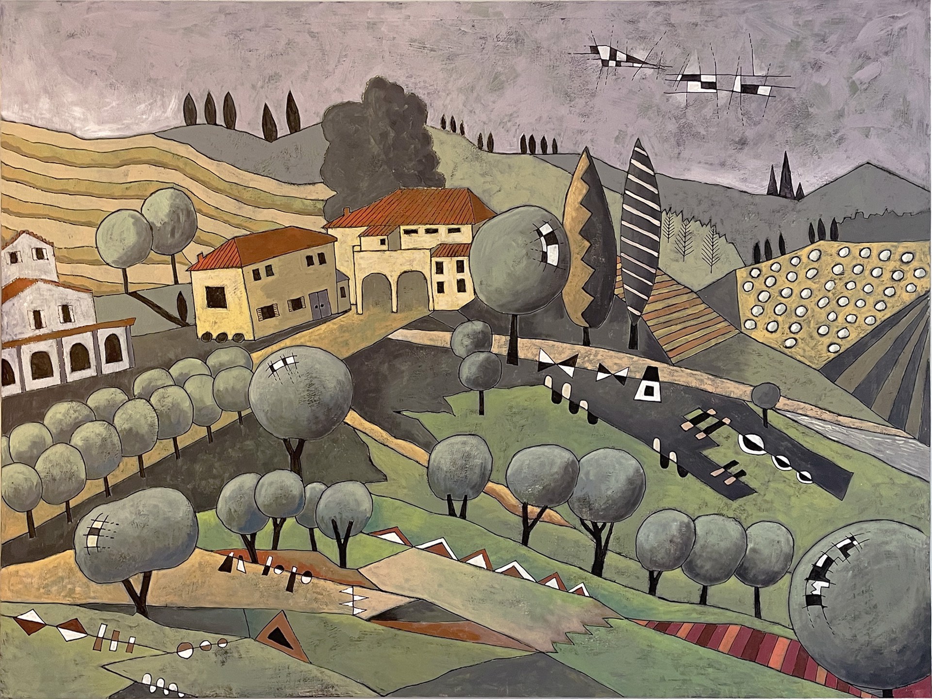 Olive Trees in Tuscany by Greg Stanley