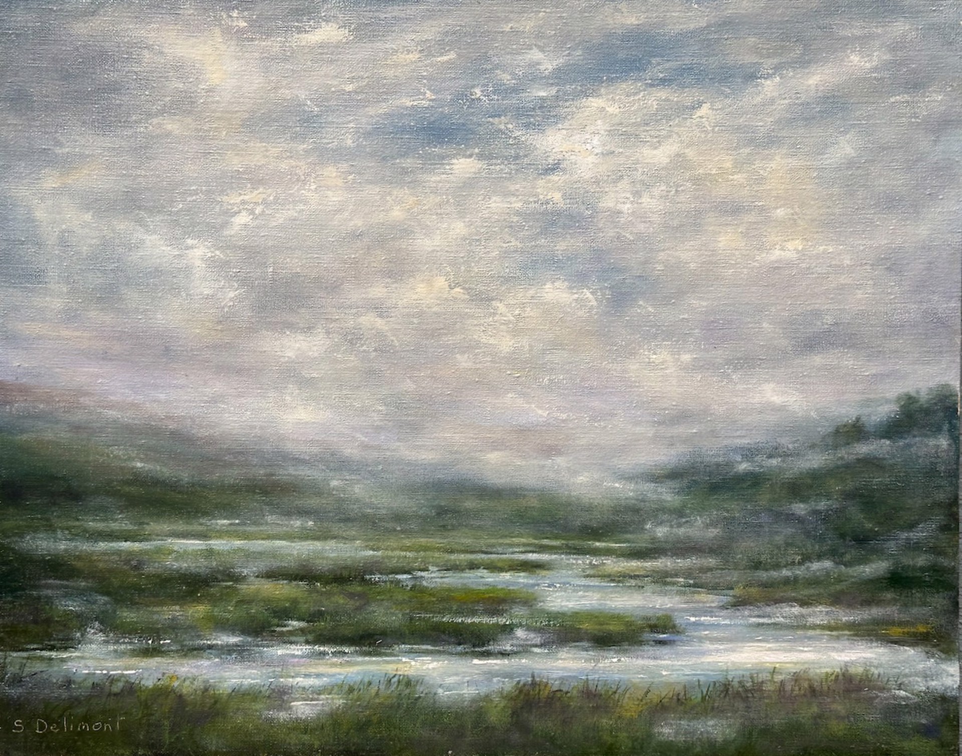 Morning Breaks Over the Marsh by Sheila Delimont