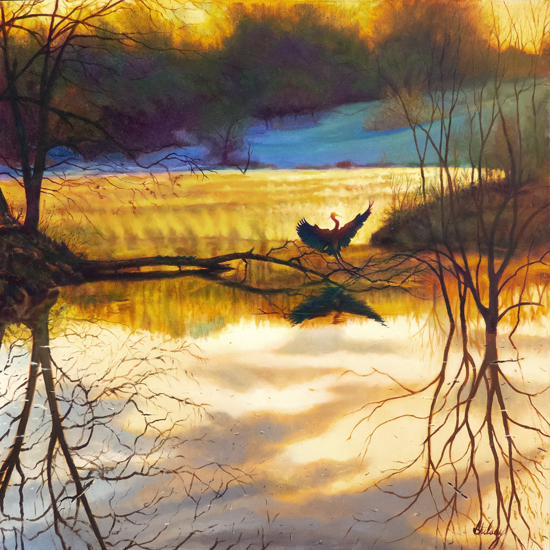Daybreak on the Pond by John Hulsey