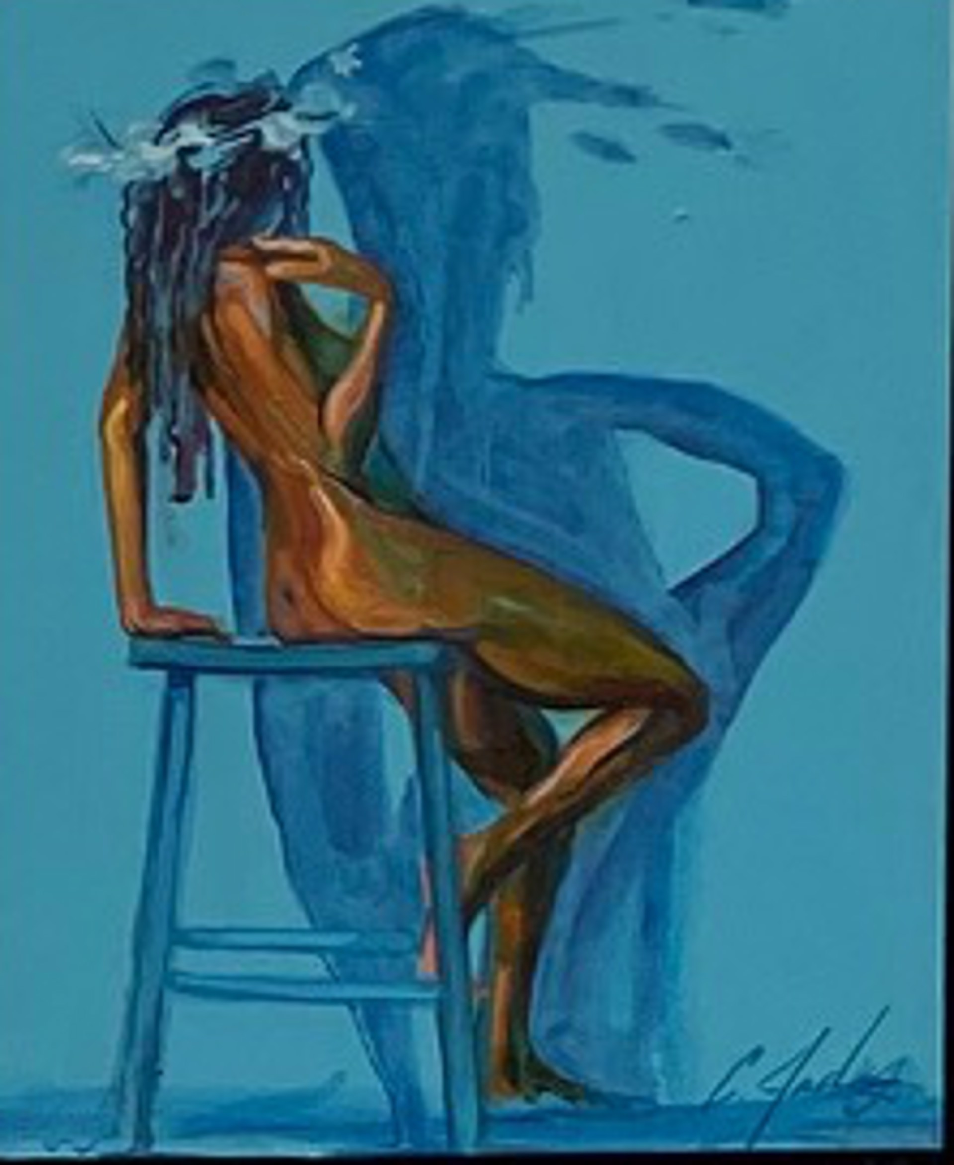 Blue Nude 23 by Carrie Jadus