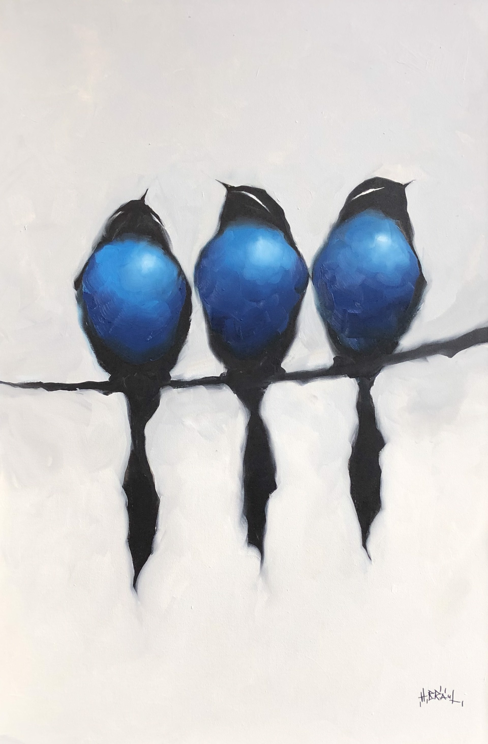 3 Blue Birds by Harold Braul