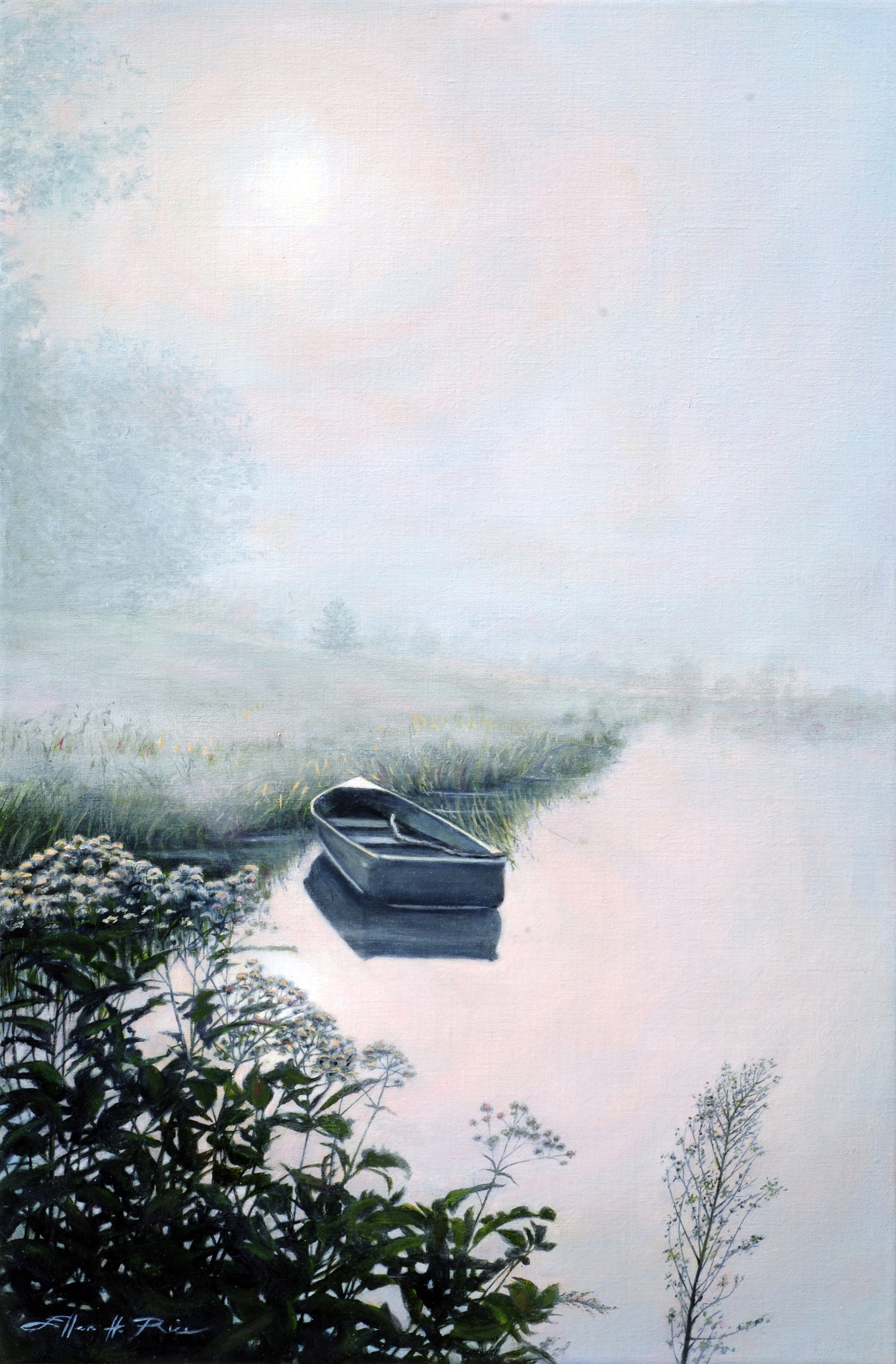 Moored in the Mist by Ellen Rice