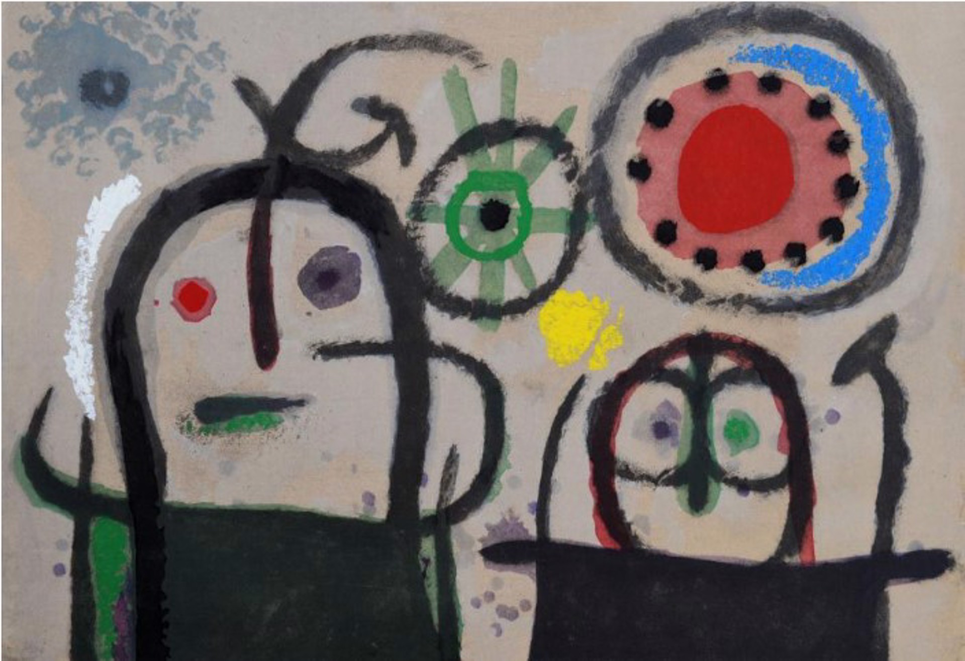 Joan Miró - Femmes En Priere Devant Le Soleil by European