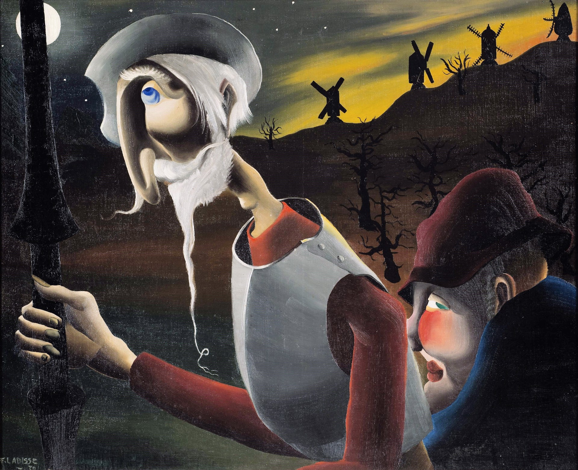 Don Quichette et la Lune by Felix Labisse