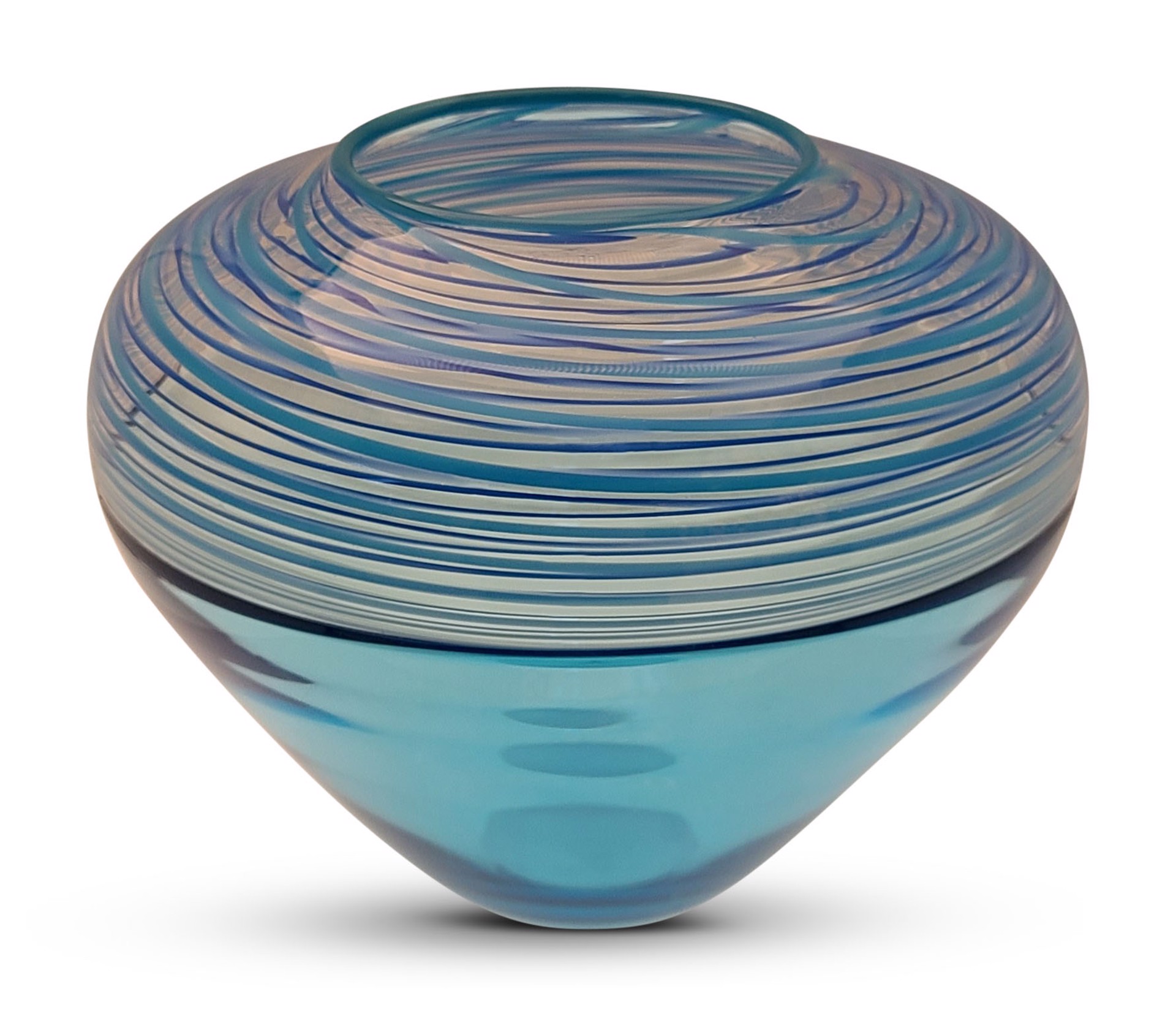 Blue Glass Vase by Gerald Patterson