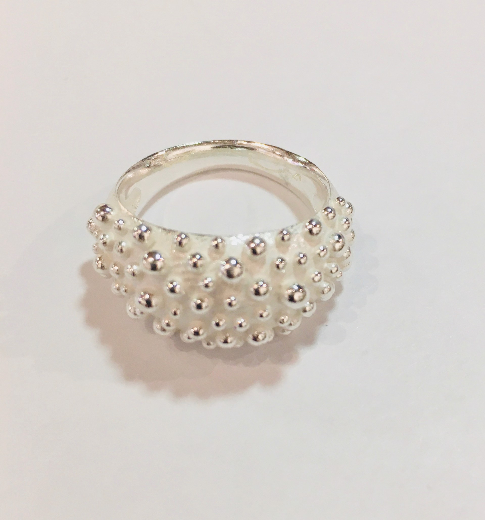 Silver Dome Ring by DAHLIA KANNER