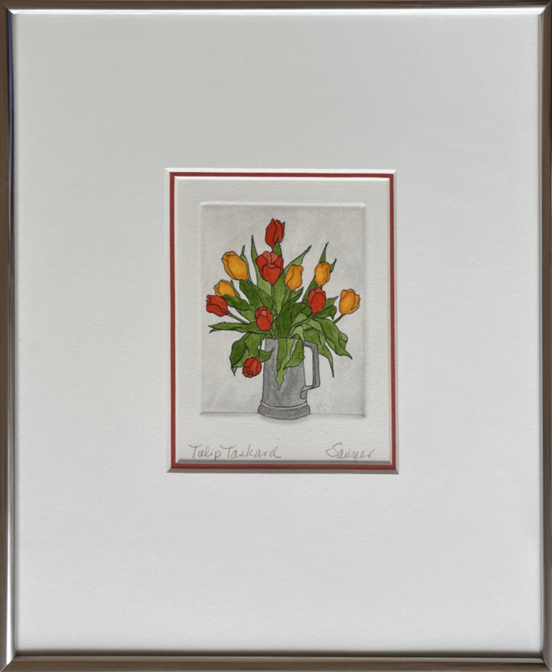 Tulip Tankard (framed) by Anne Sawyer