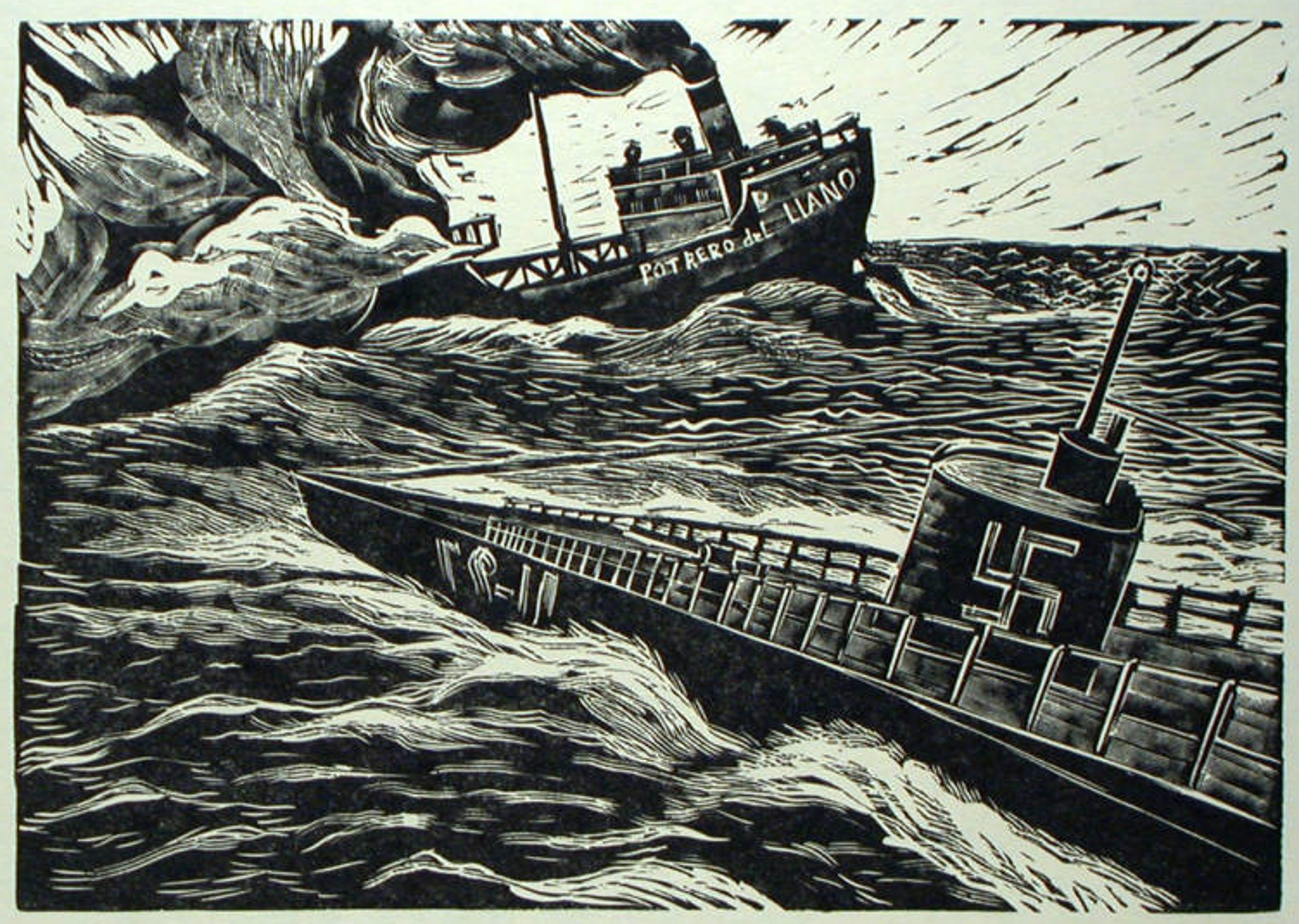 El Hundimiento del "Potrero del Llano" por los Nazis, en Mayo de 1942 by Ignacio Aguirre