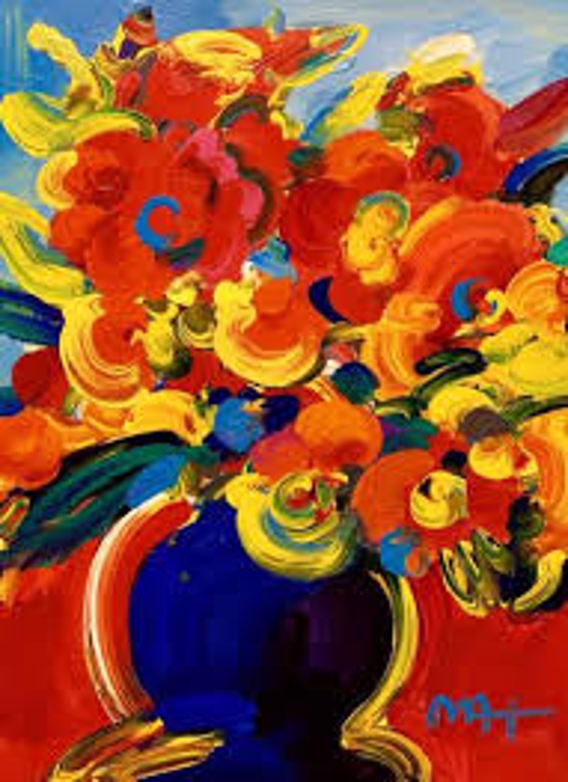 Big Red Flowers by Peter Max