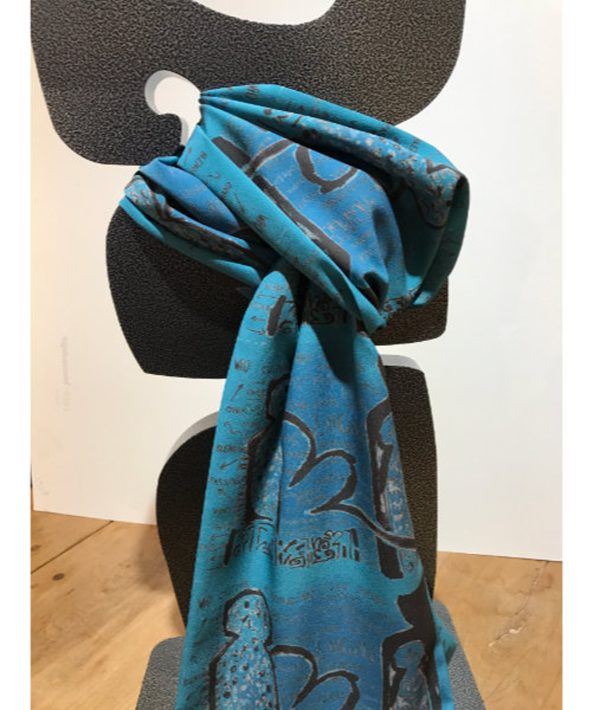 Crossing Over Teal single scarf by Melanie A. Yazzie