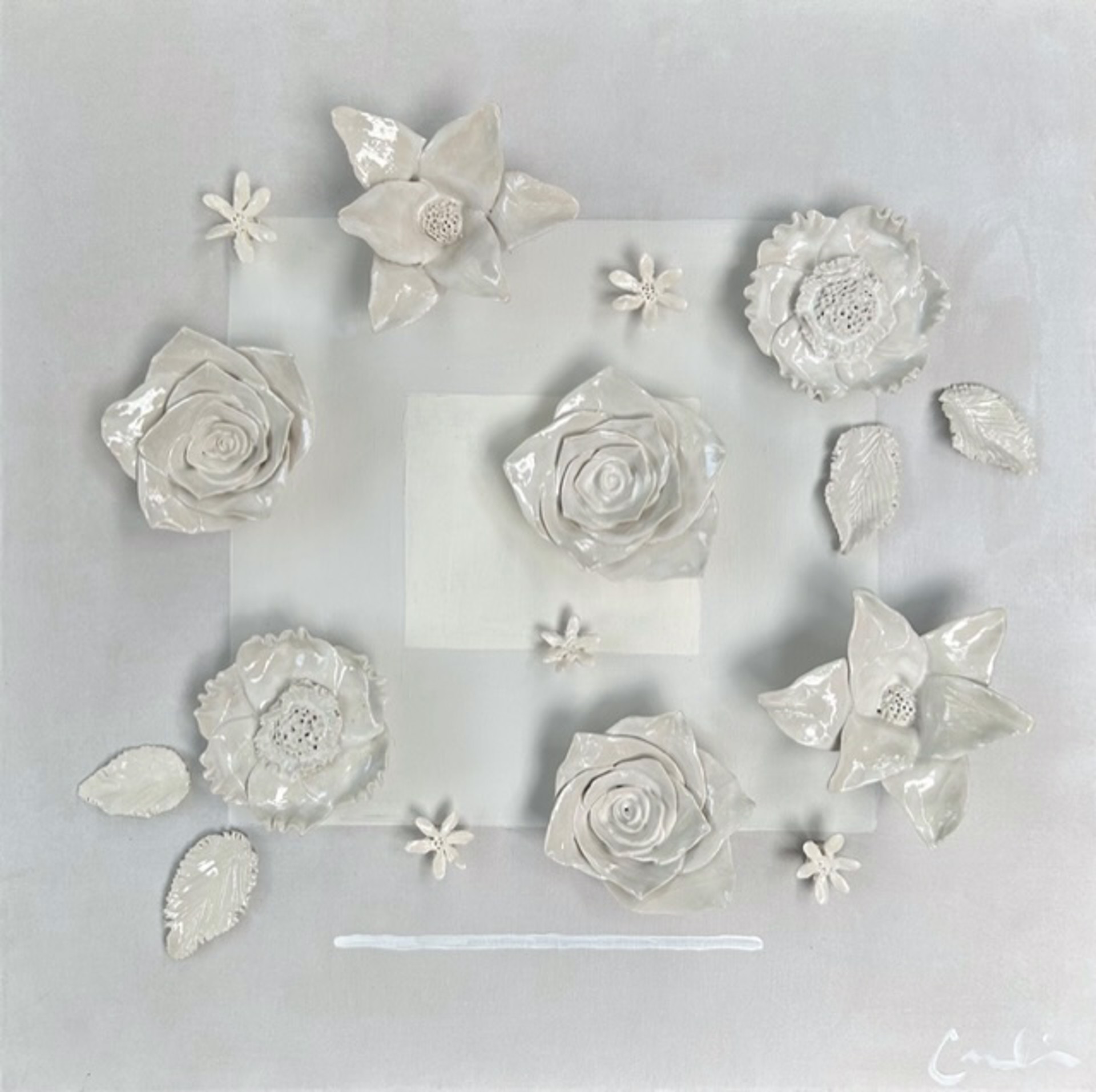 Neutral Flowers II by Caroline Boykin