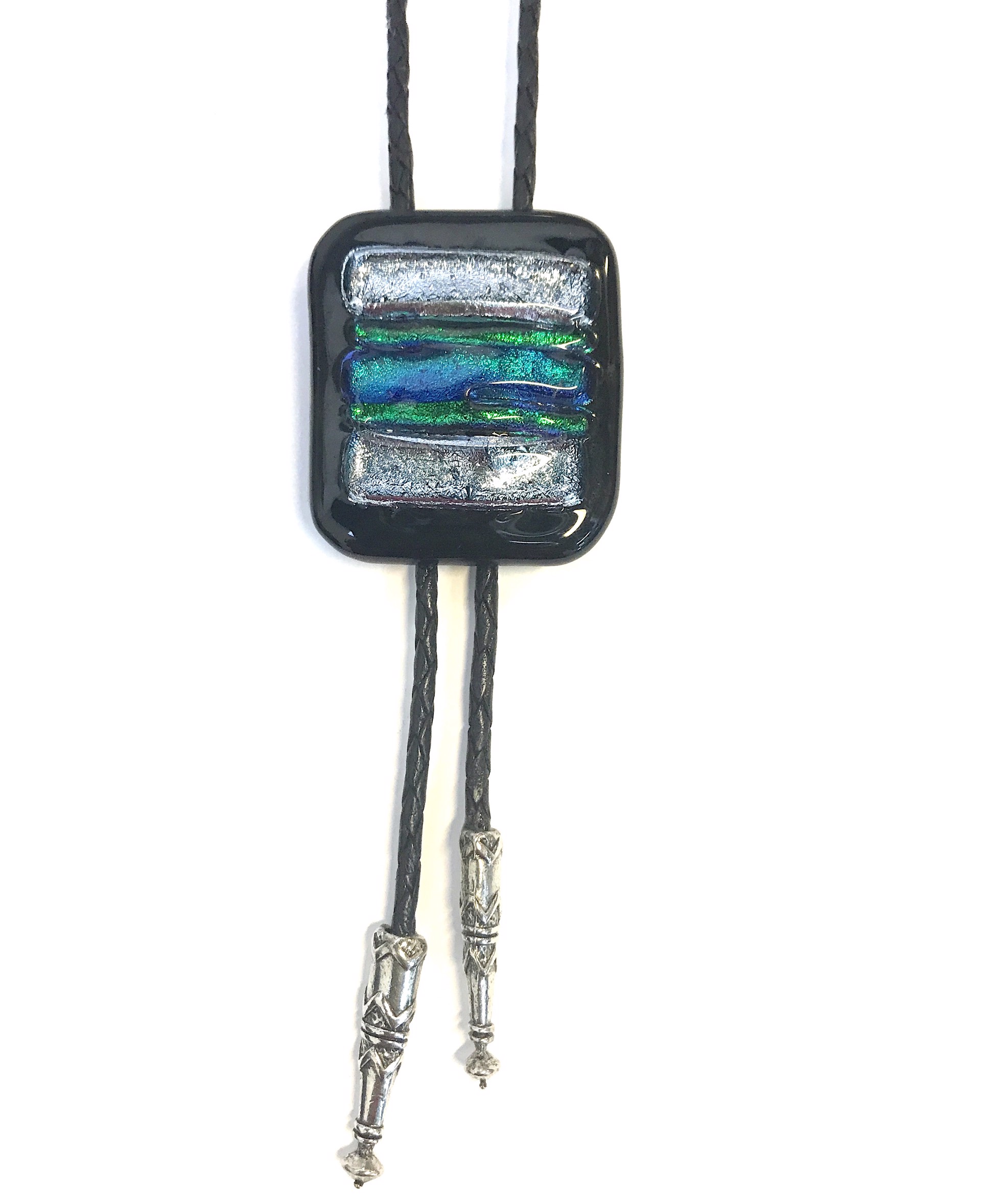 Silver Teal Bolo by Tracy Taft