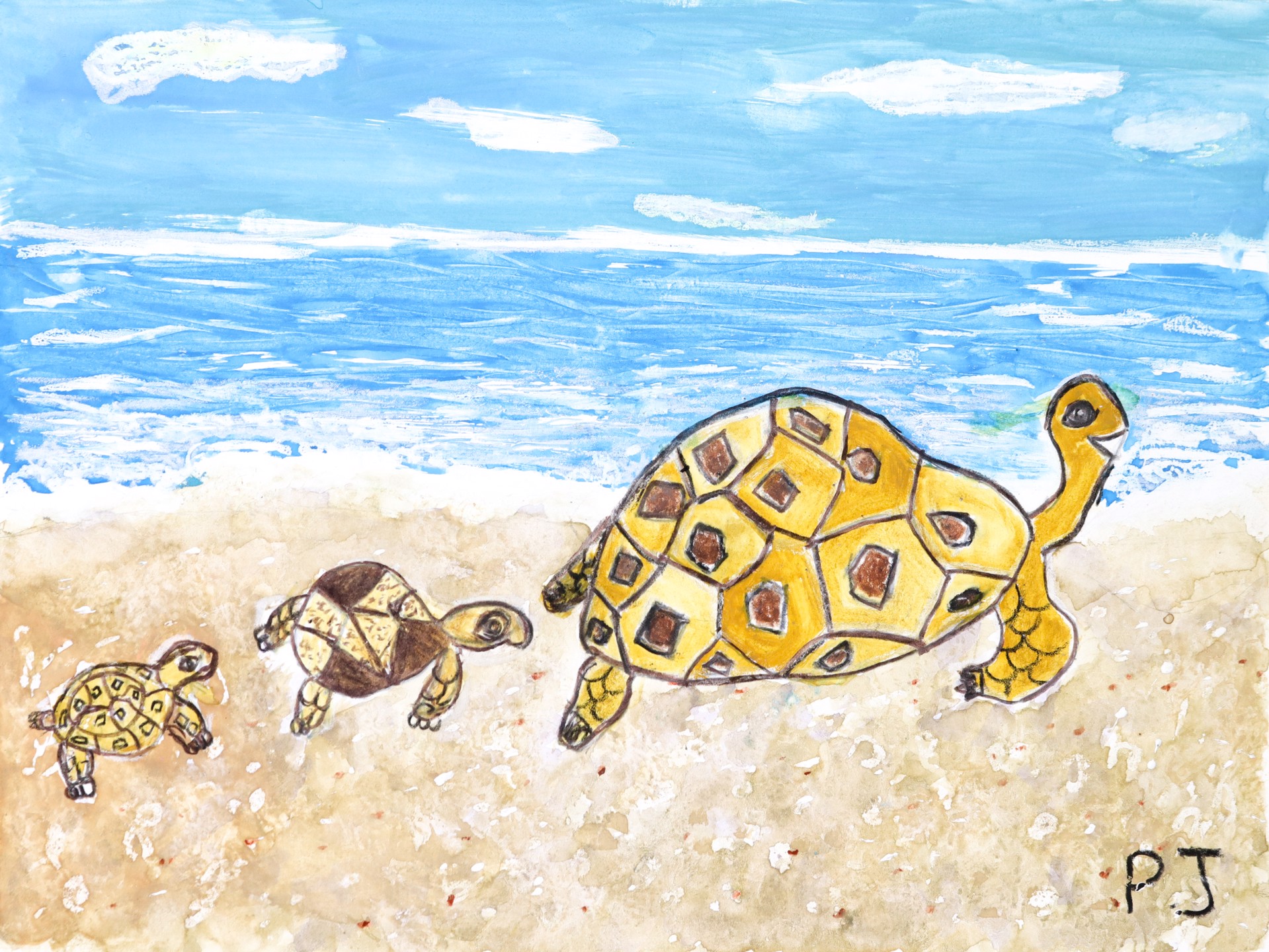 Turtles at Sea by Payman Jazini