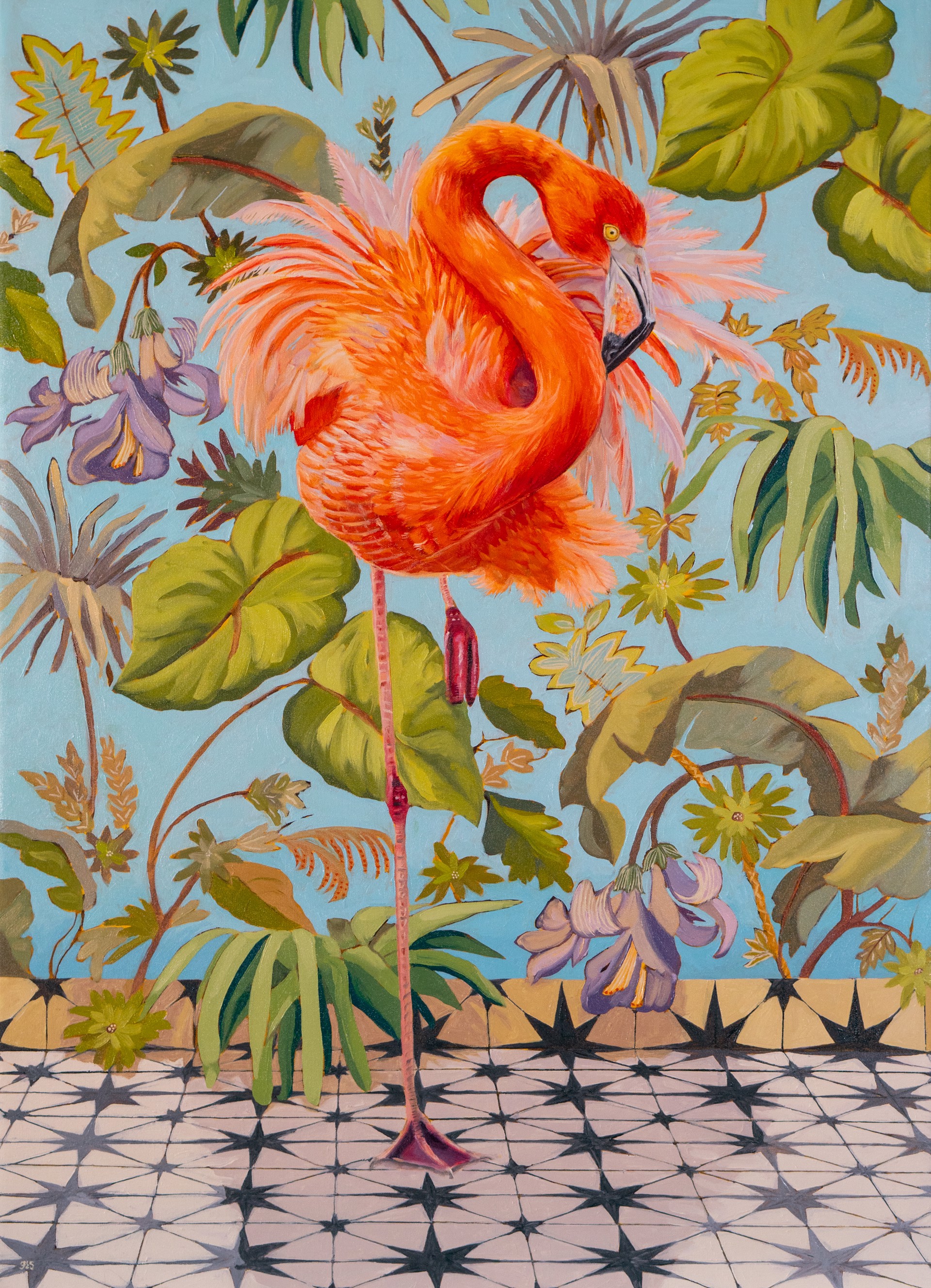 Steppin' Out, Flamingo by Fiona Smith