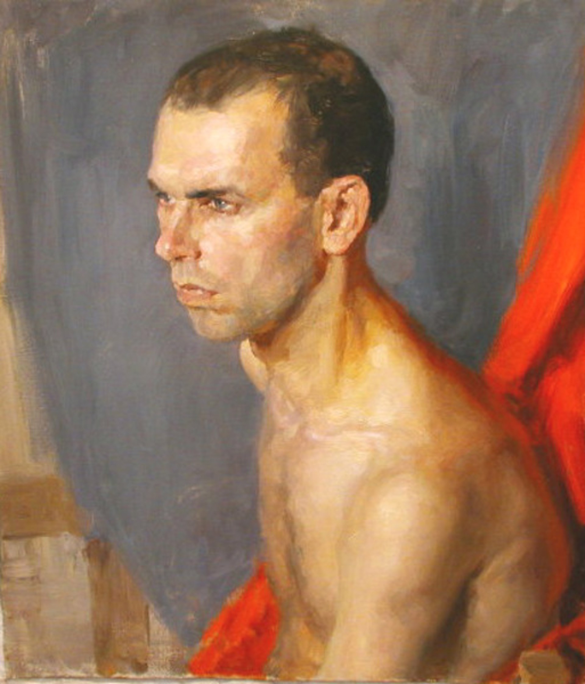 Portrait of a Shirtless Man by Ekaterina Morgun