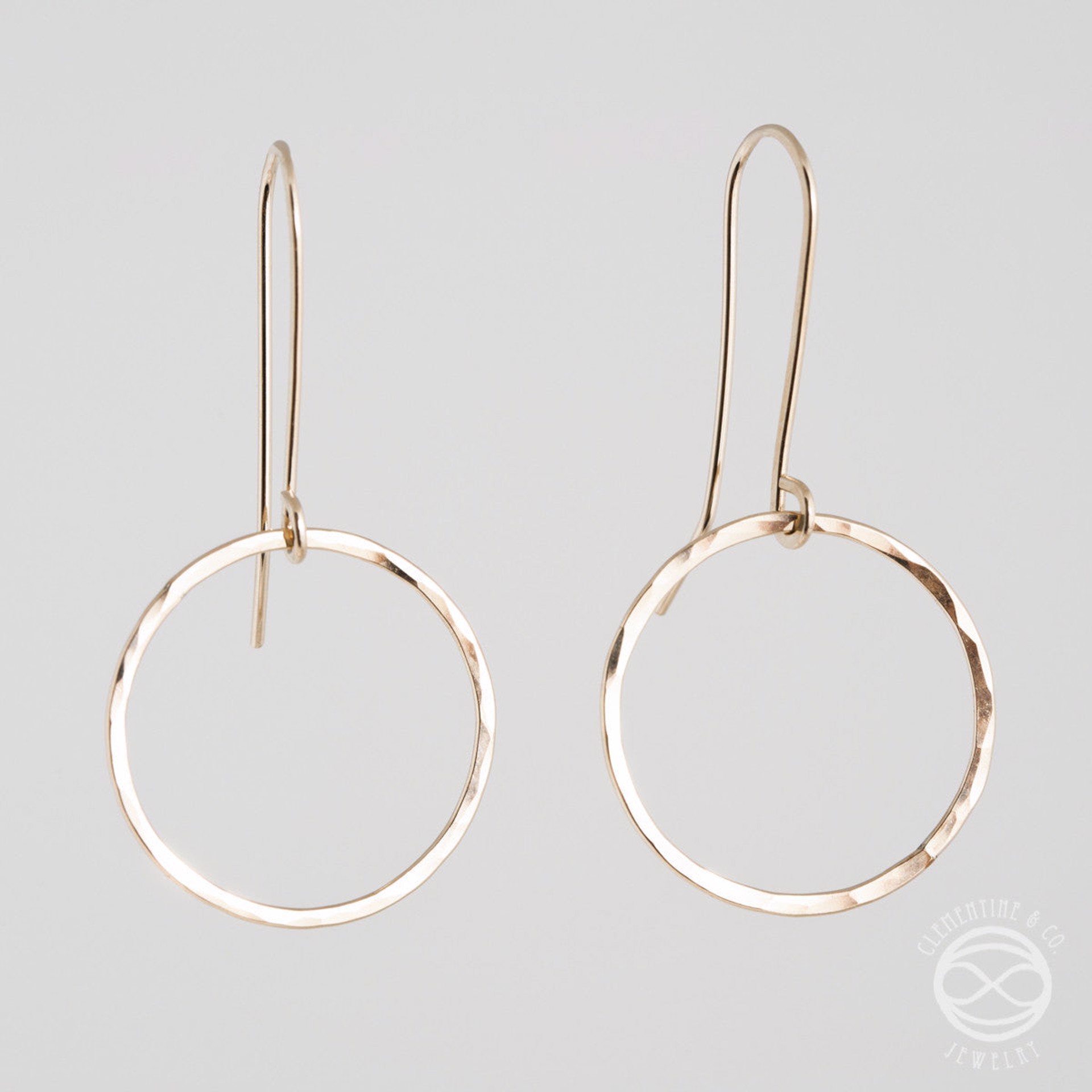 Circle Earrings in Gold by Clementine & Co. Jewelry