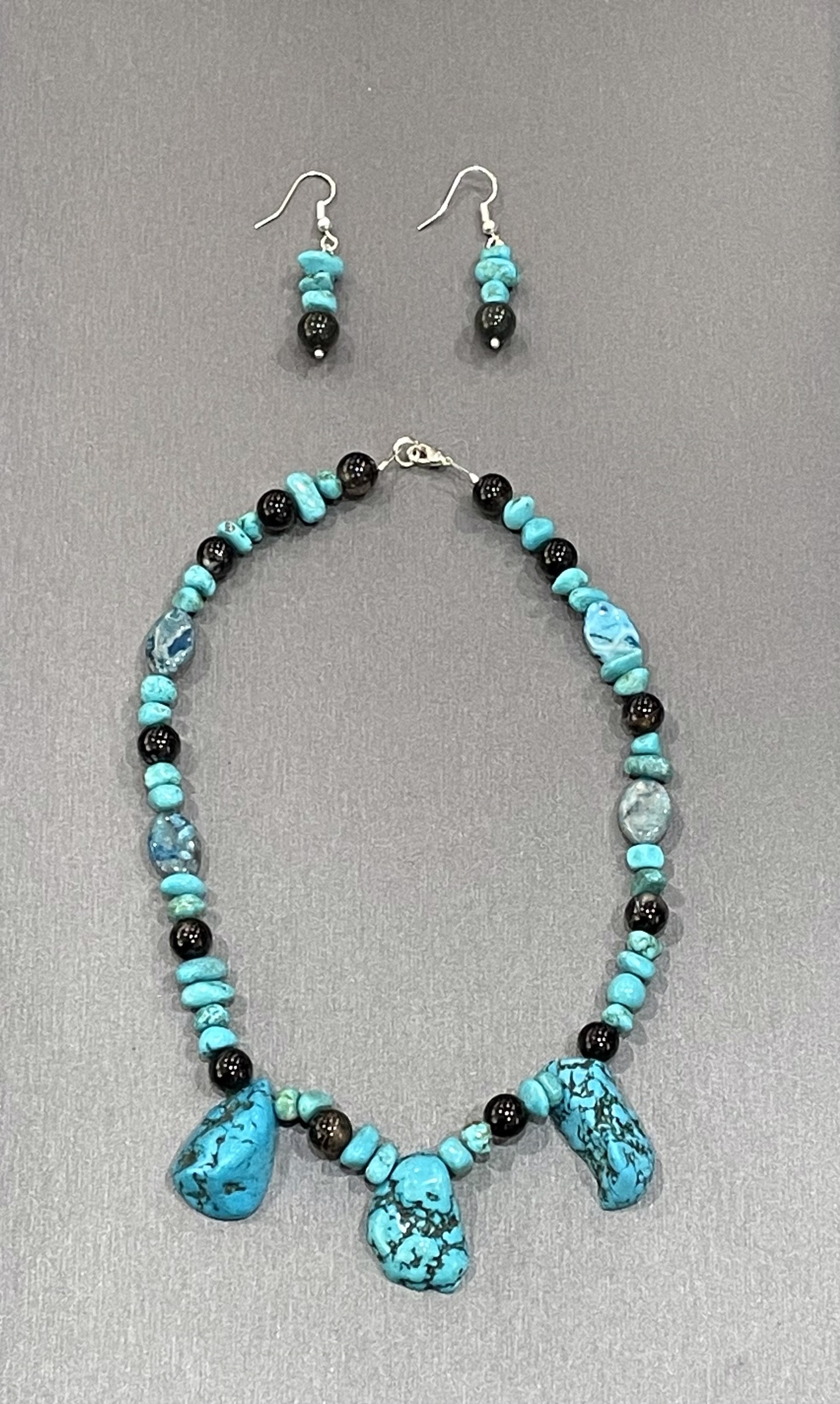 Turquoise Necklace and Earrings by Patrice Box