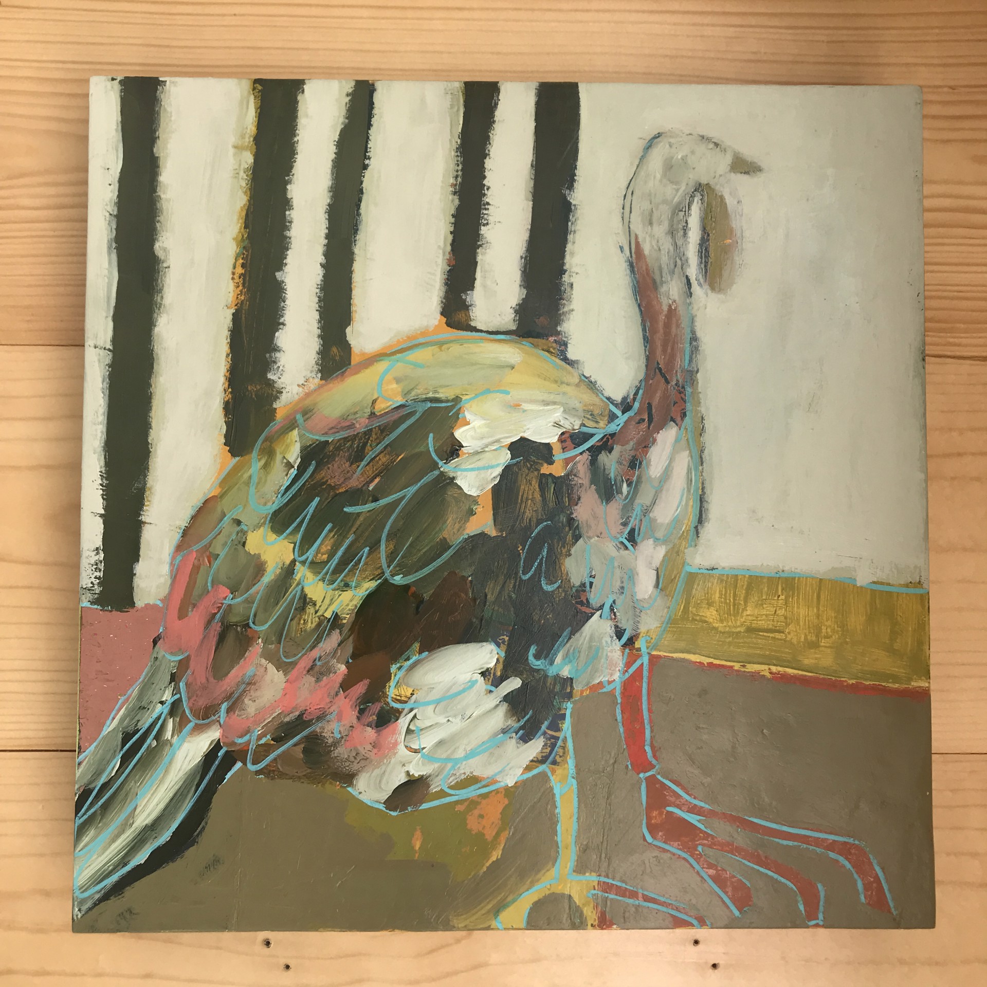 Wild Turkey with Tall Trees by Rachael Van Dyke