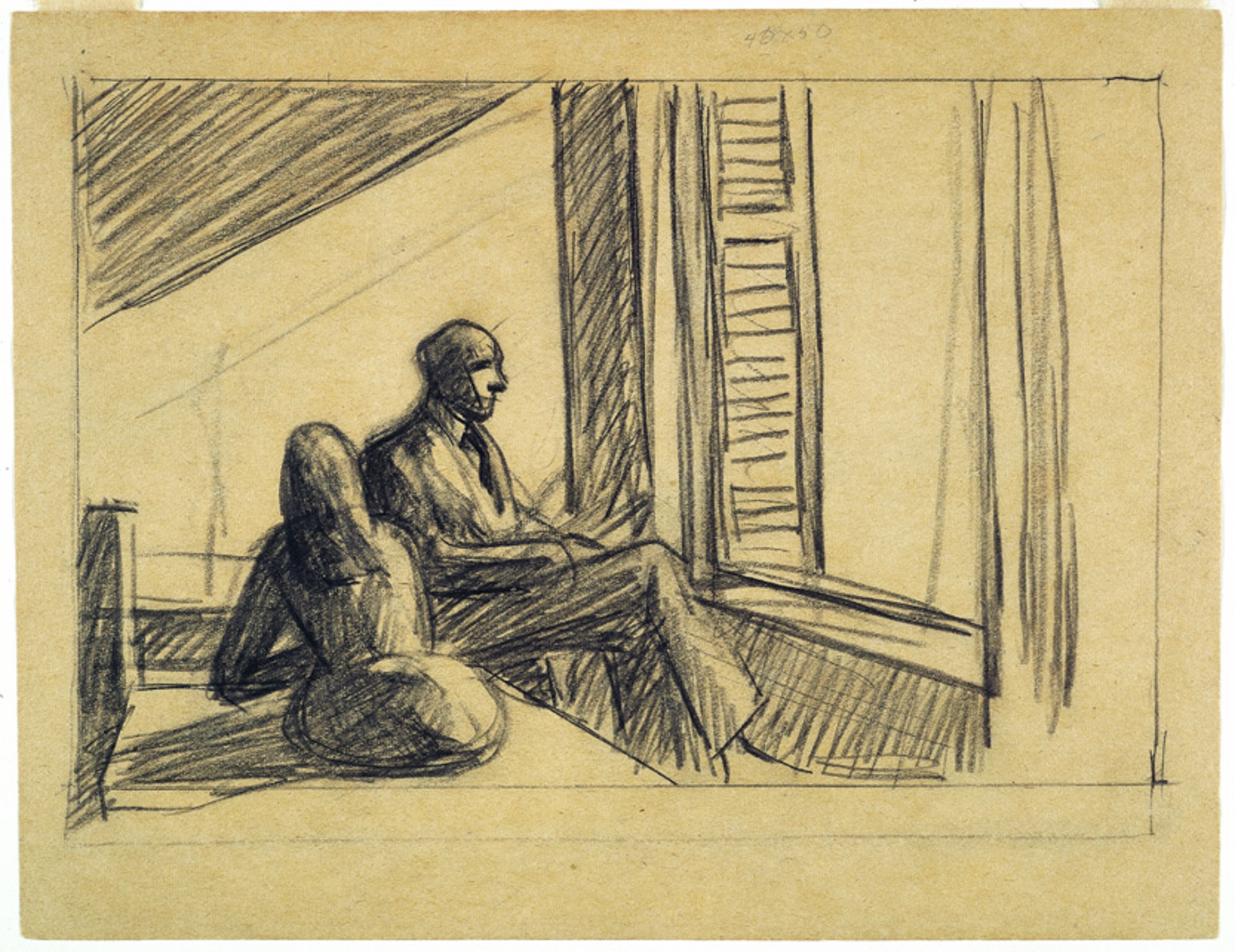 Study for 'Excursion into Philosophy' II- (Self Portrait ?) by Edward Hopper