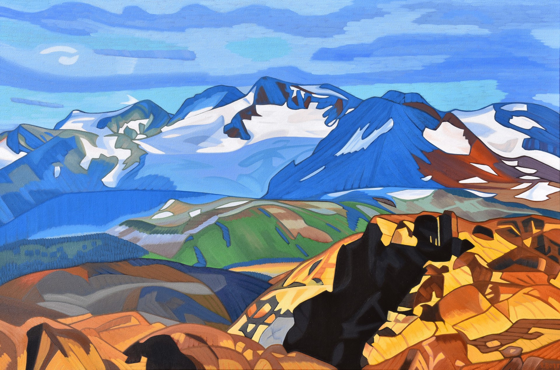 Overlord Mountain in the Summer Breeze, Whistler by Sharon Bott