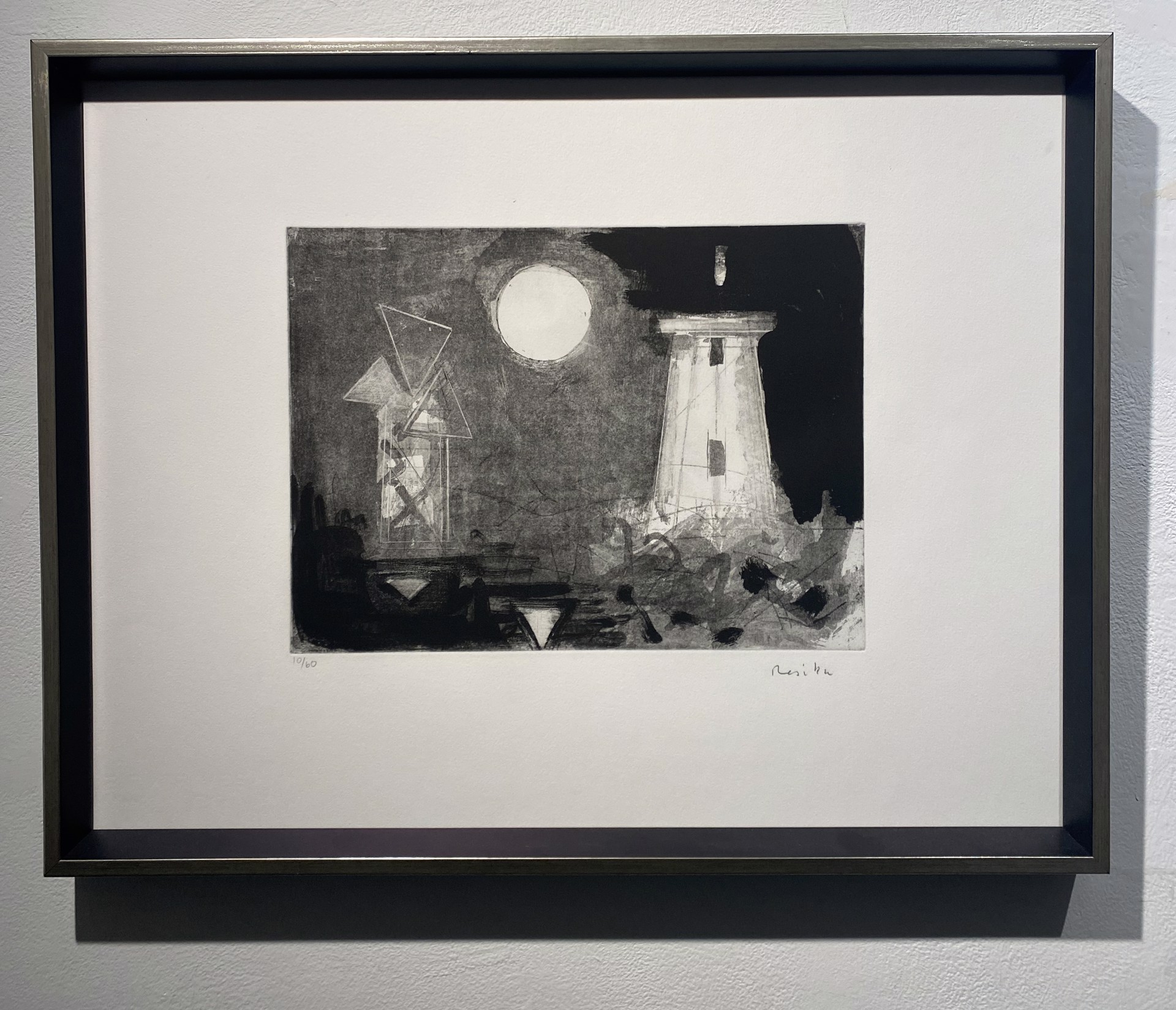 Lighthouse and Moon by Paul Resika