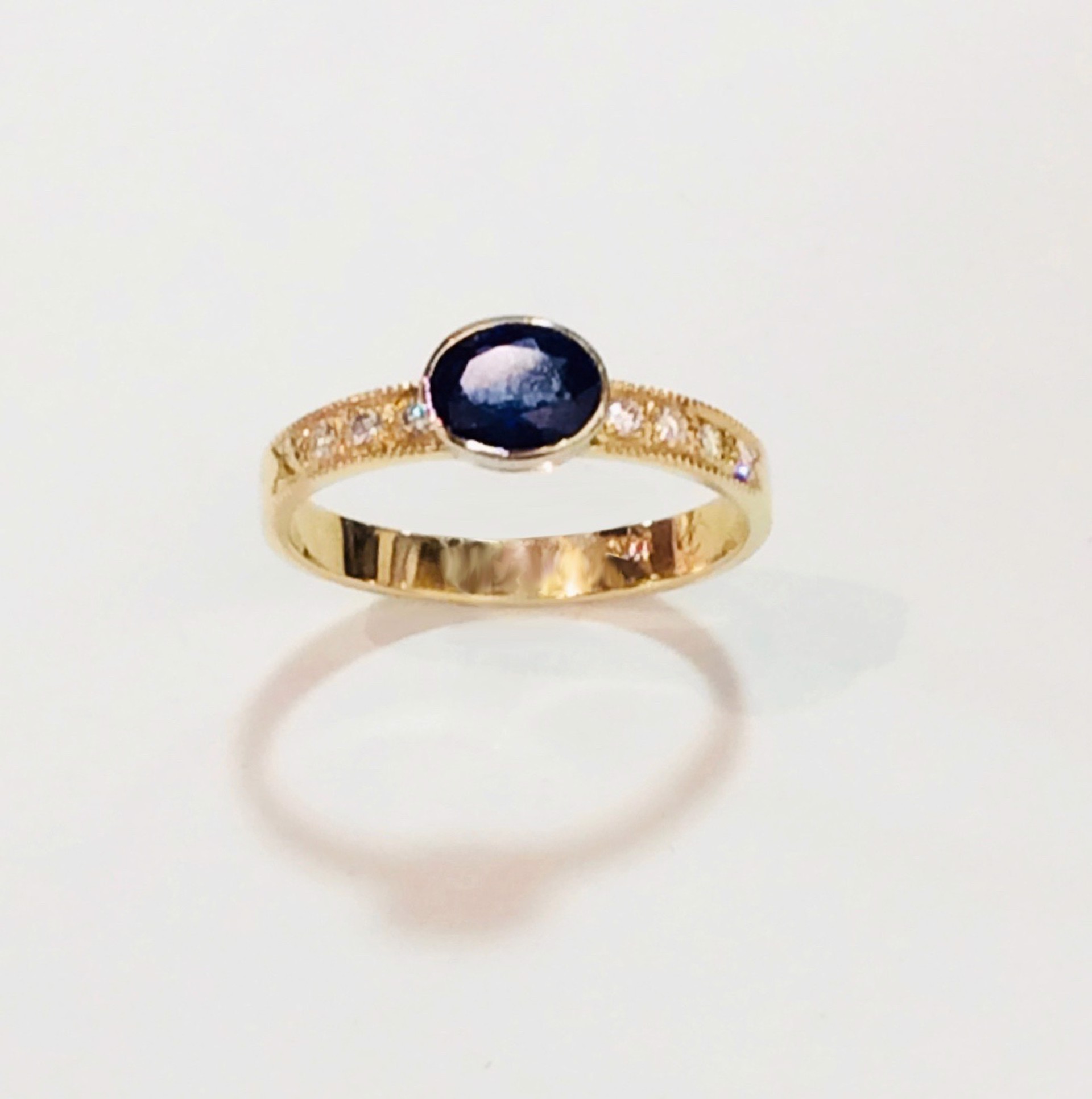 Gold and Sapphire Ring by D'ETTE DELFORGE