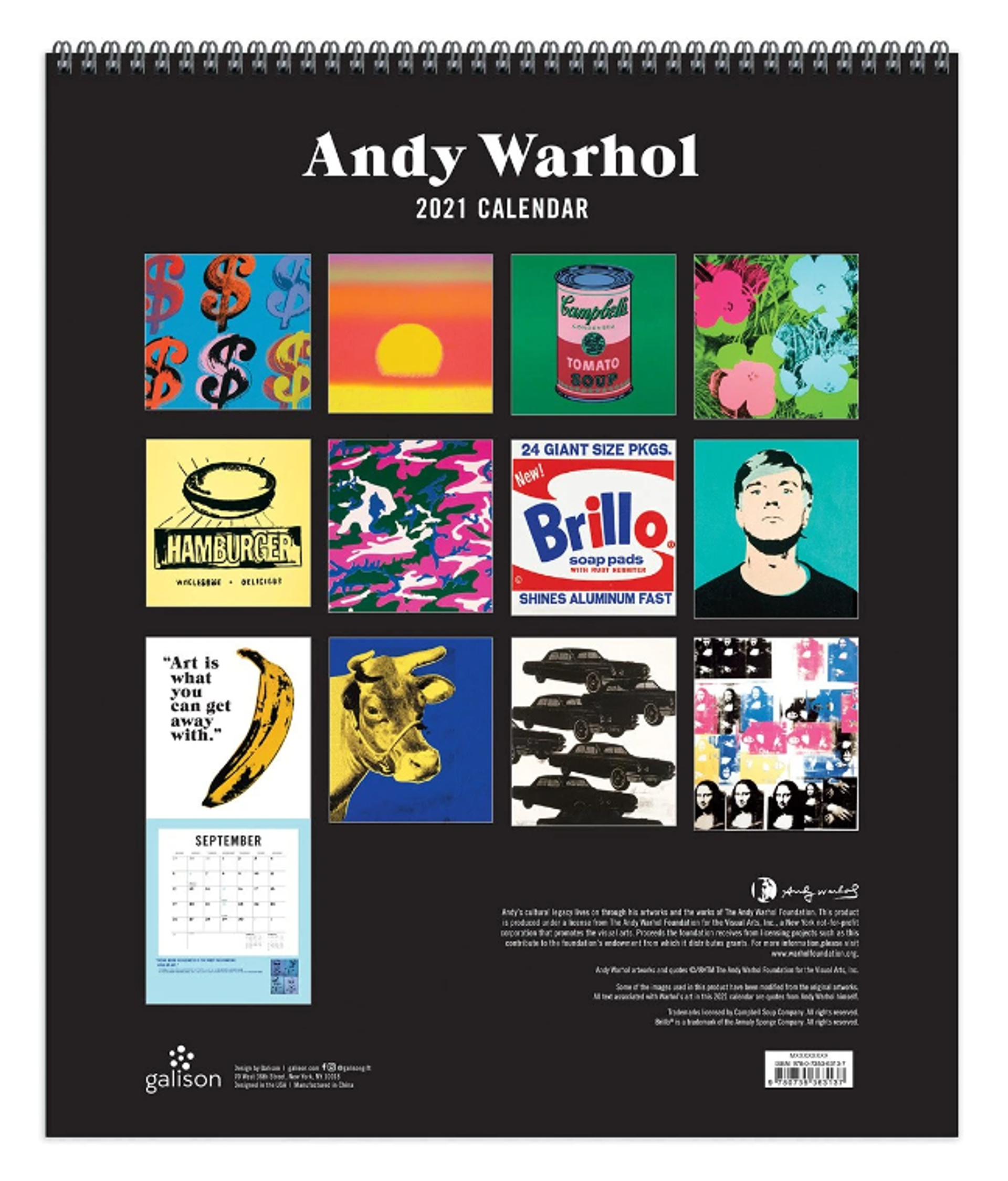 Andy Warhol 2021 Tiered Wall Calendar by Andy Warhol