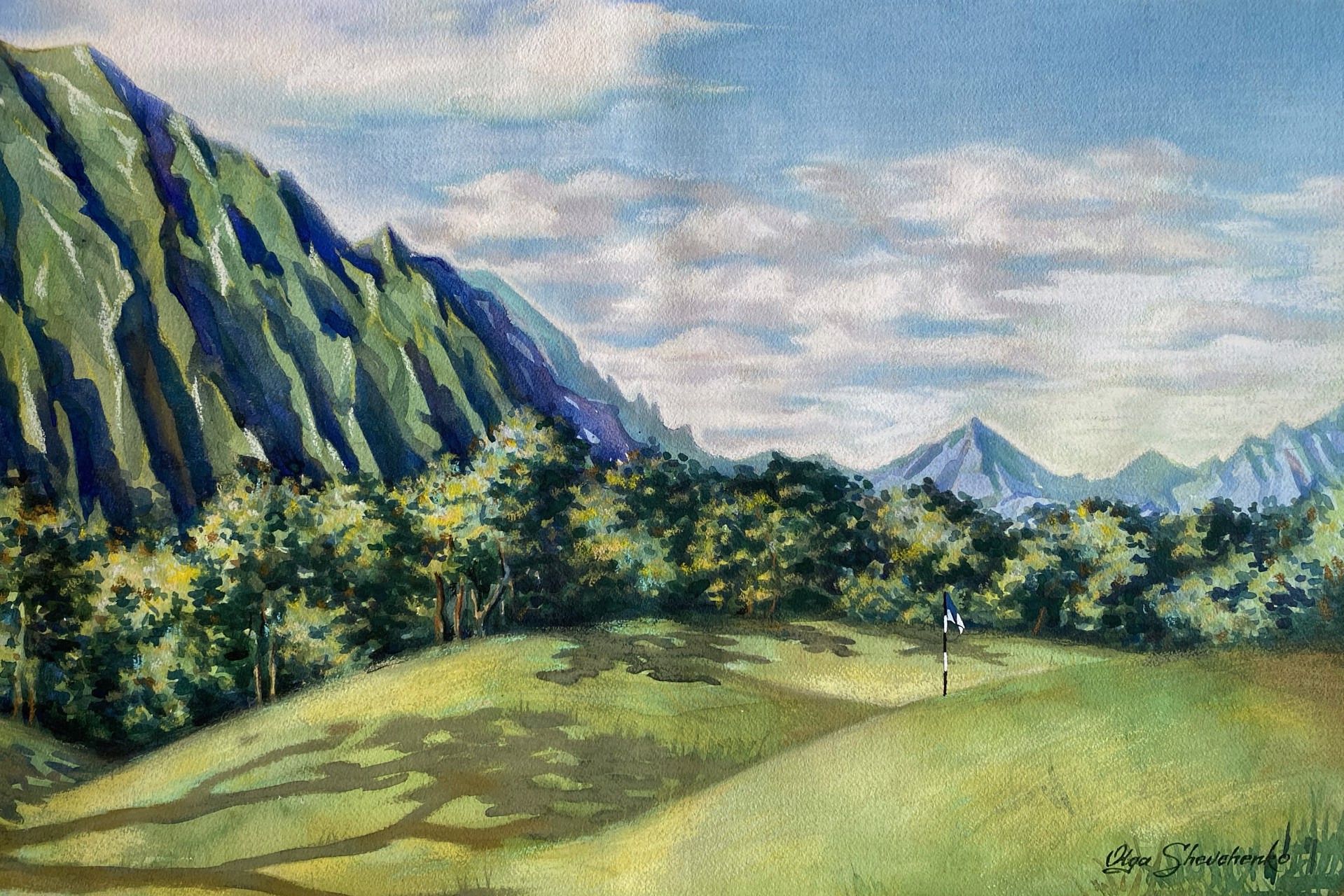 Koʻolau Golf Course by Olga Shevchenko